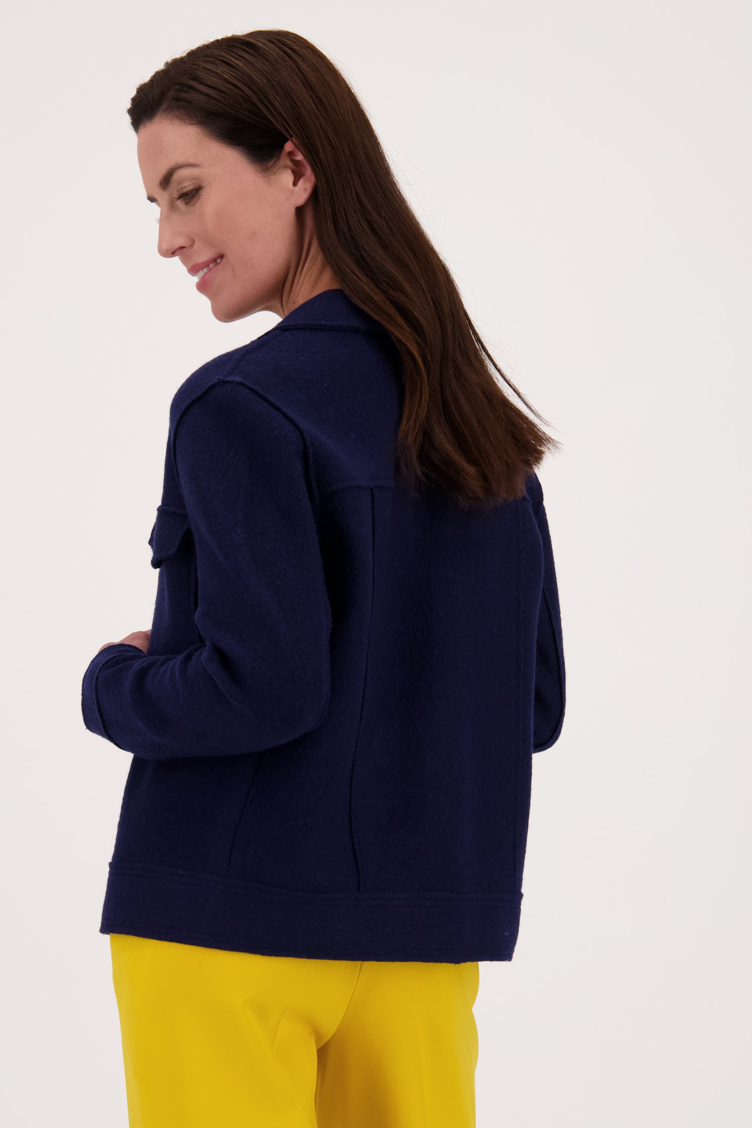 Donkerblauw wollen vestje  van Claude Arielle voor Dames