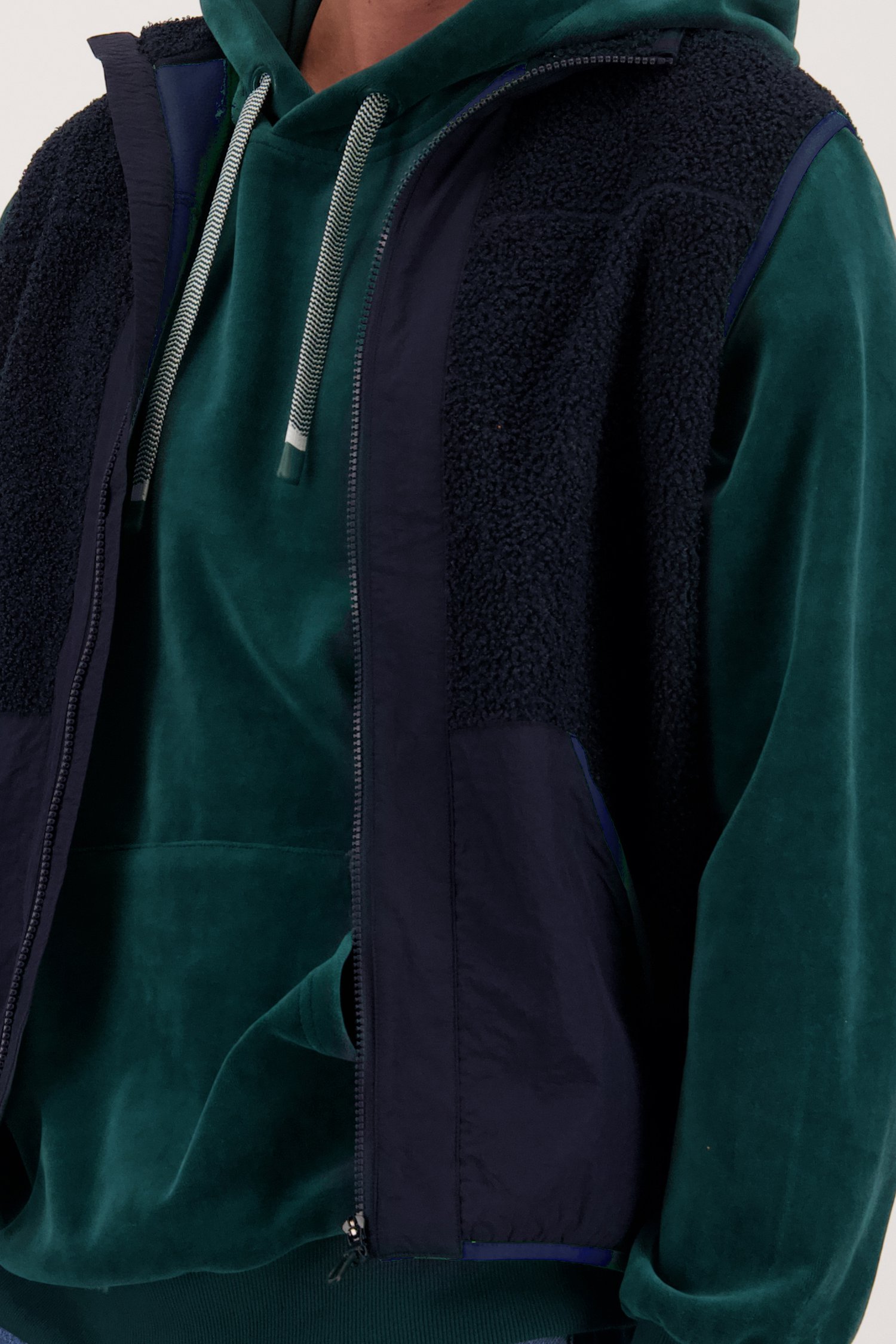 Donkerblauwe bodywarmer - Collectie Metejoor van Ravøtt voor Heren