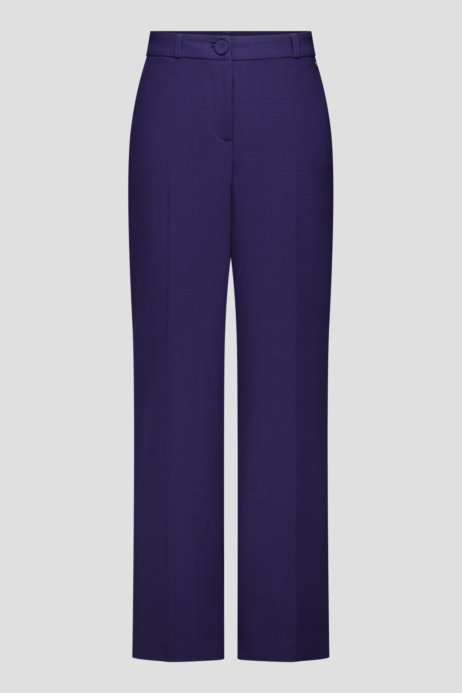 Productfoto 1 van Donkerblauwe broek in structuurstof door Claude Arielle voor Dames