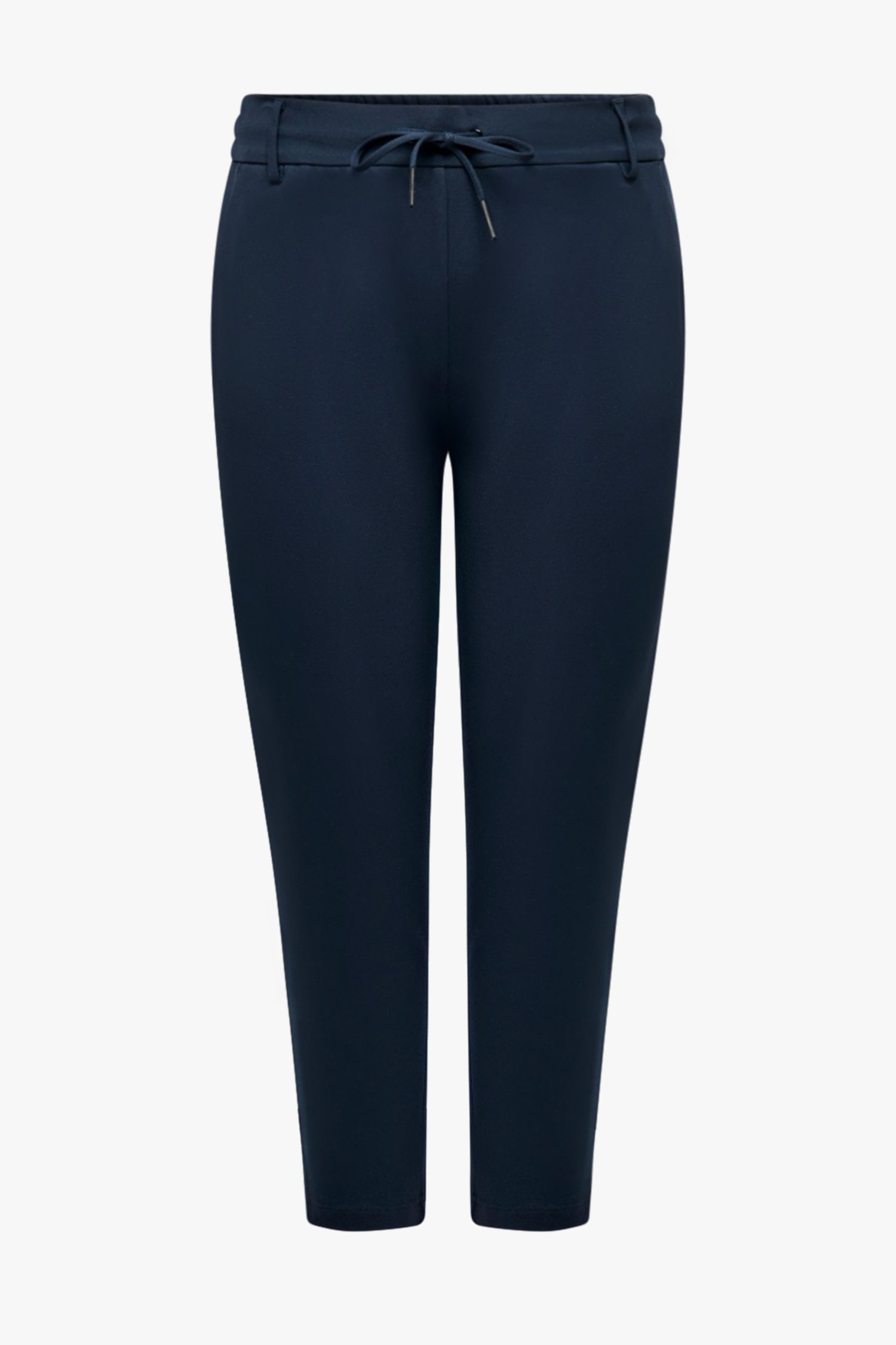 Donkerblauwe broek met elastische taille en koord van Only Carmakoma voor Dames