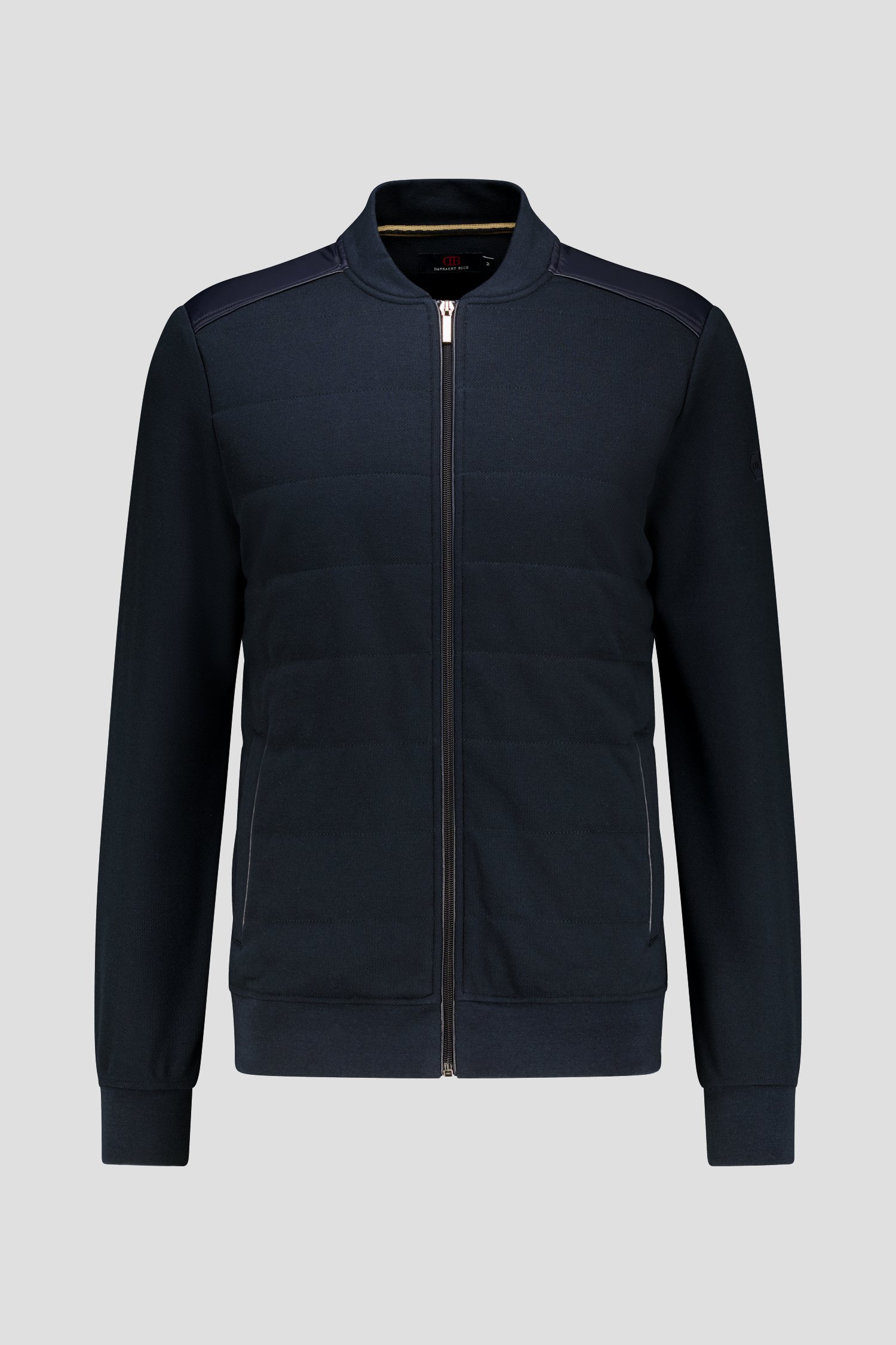 Donkerblauwe cardigan met bomber look van Dansaert Blue voor Heren