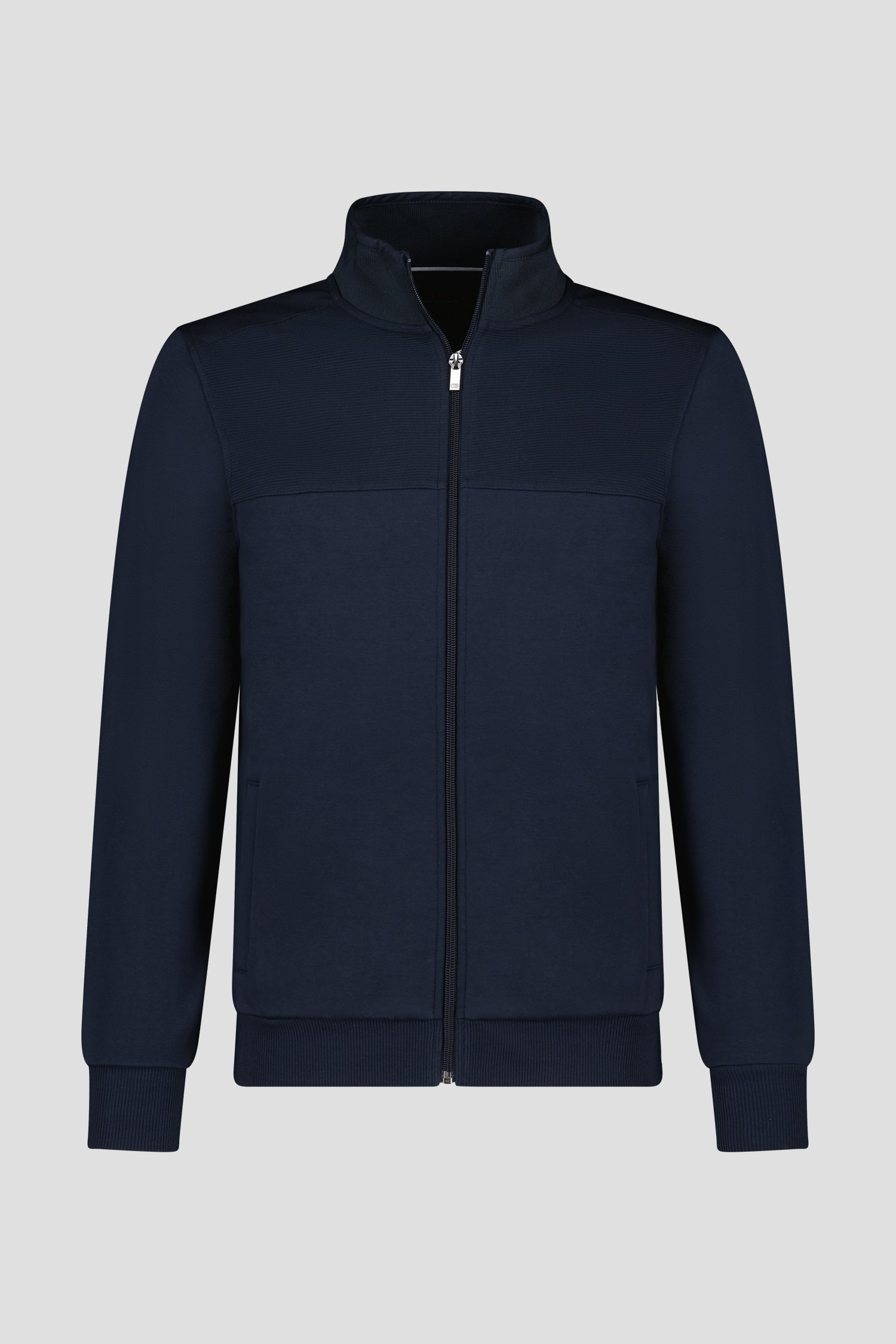 Donkerblauwe cardigan met rits van Dansaert Blue voor Heren