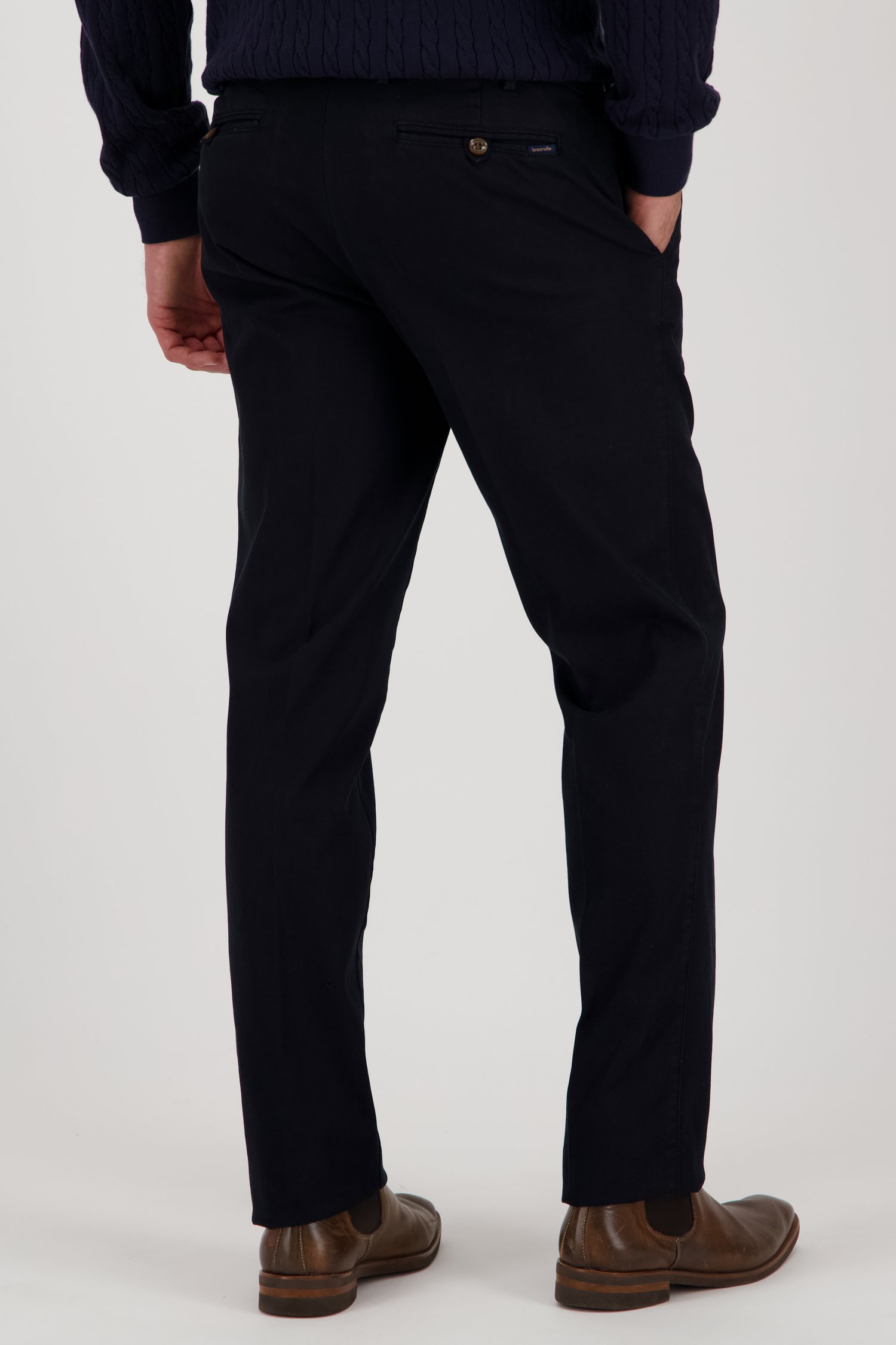 Donkerblauwe chino - Louisiana - regular fit van Brassville voor Heren