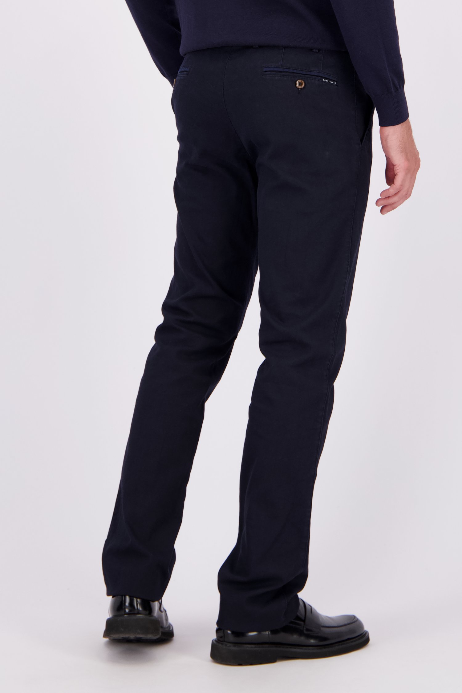 Achterkant van Donkerblauwe chino - Vancouver - Regular fit  door Brassville voor Heren