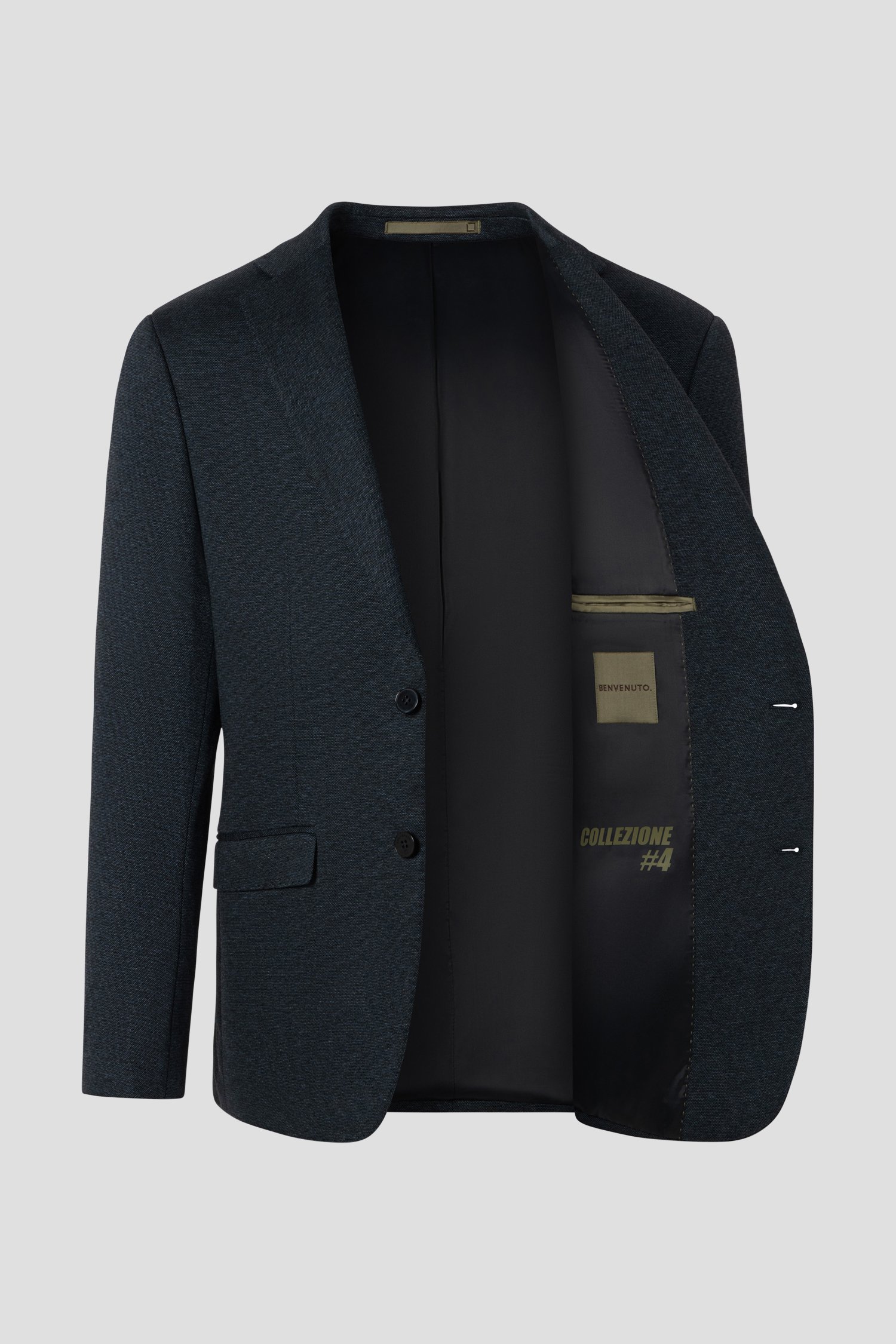 Productfoto 2 van Donkerblauwe gemêleerde kostuumvest door Benvenuto voor Heren