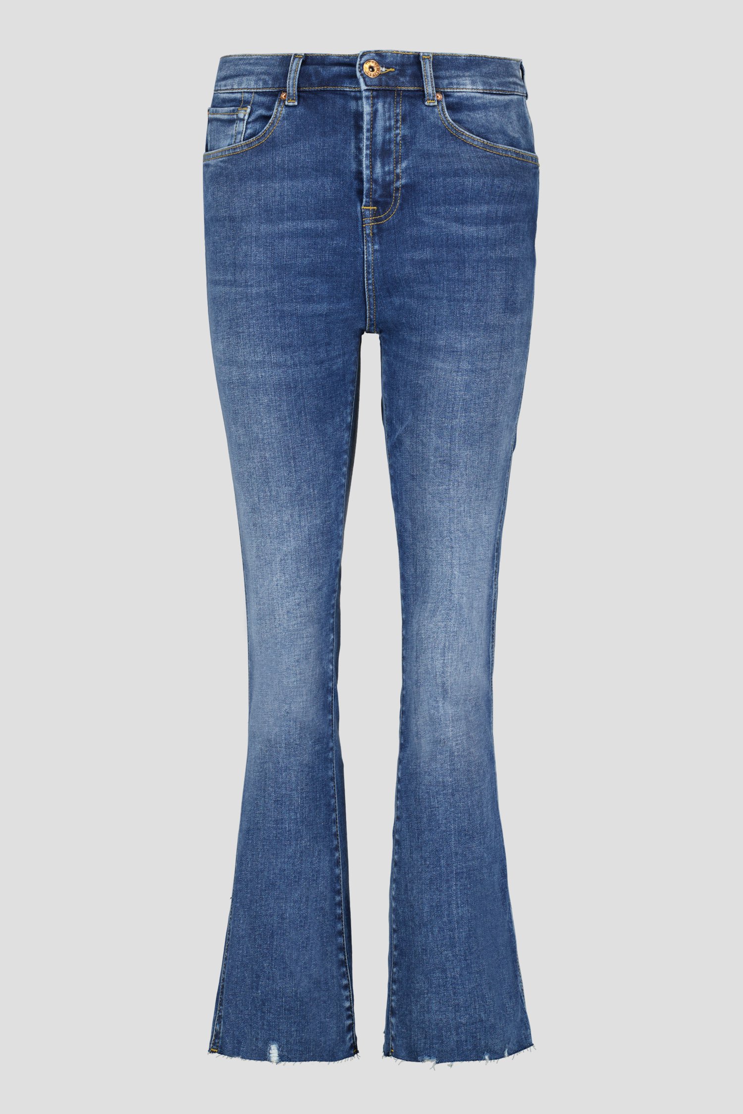 Donkerblauwe jeans - Fanny - Slim cropped fit van Liberty Island Denim voor Dames