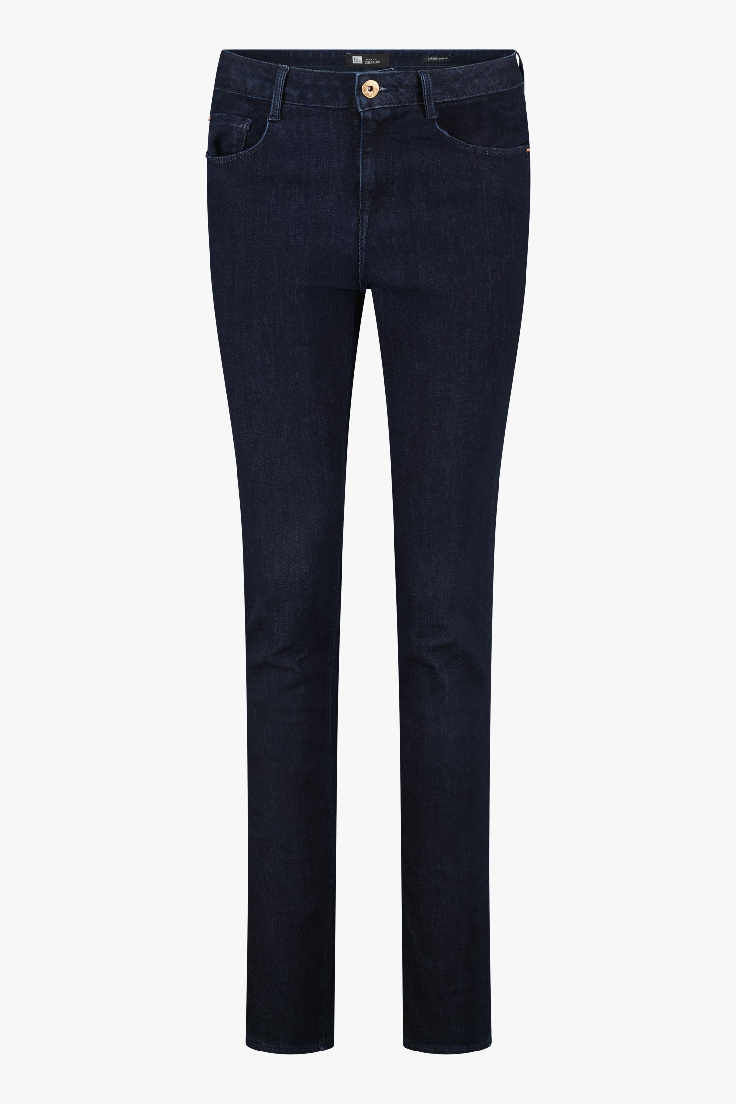 Donkerblauwe jeans - Lily - slim fit - L34 van Liberty Island Denim voor Dames