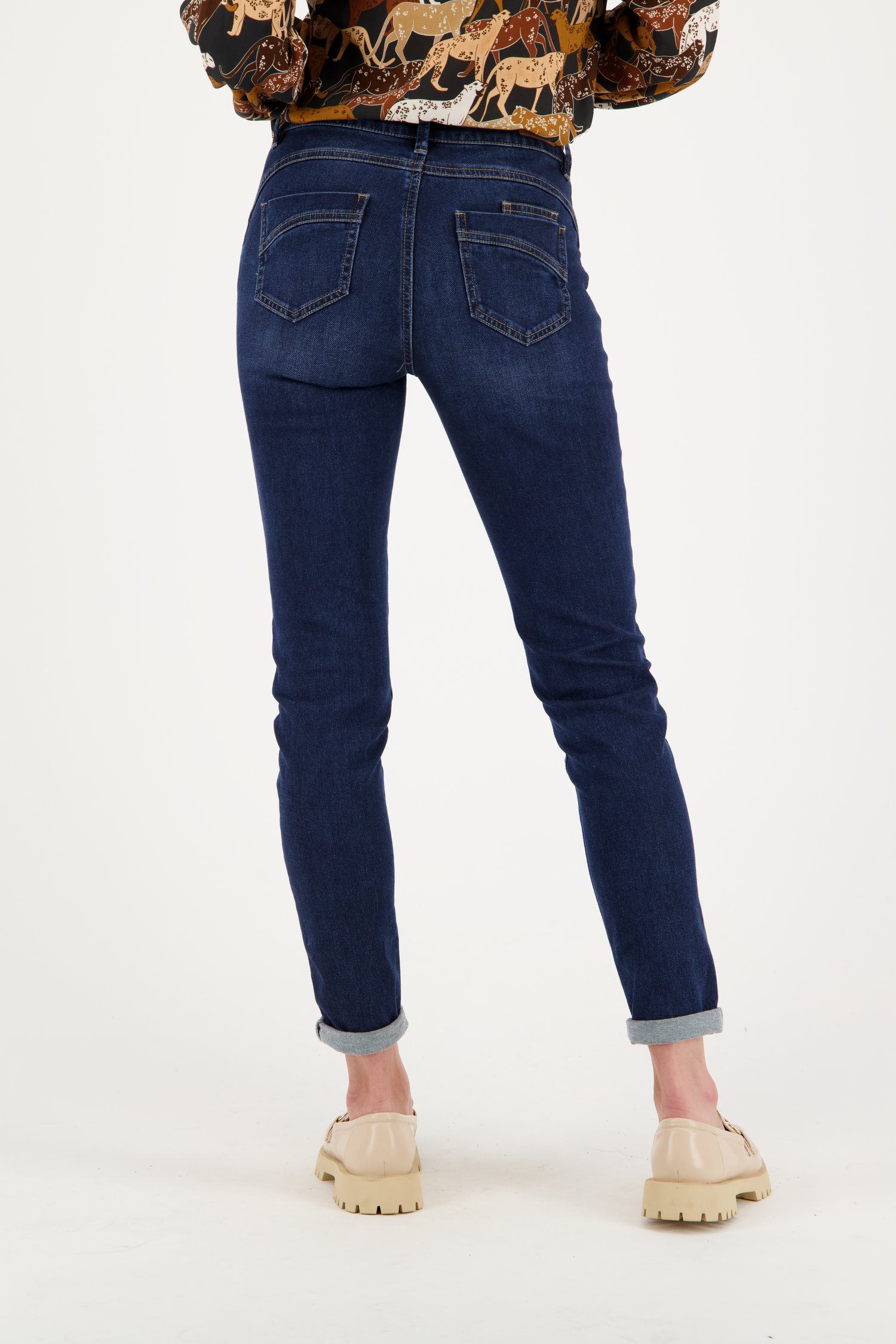 Donkerblauwe jeans - slim fit van Geisha voor Dames