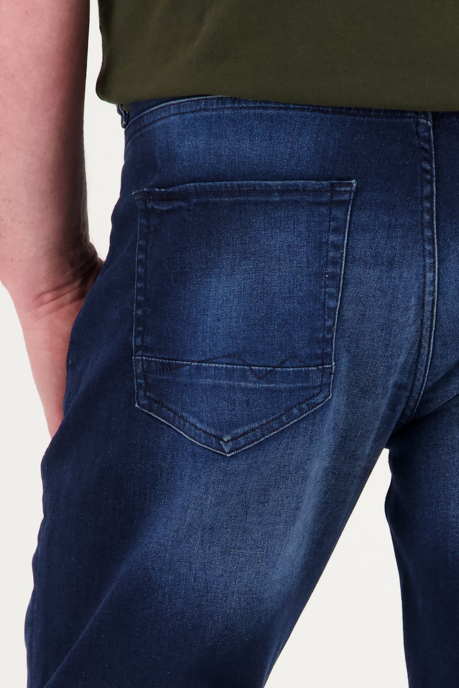 Donkerblauwe jeans - slim fit - L34 van Jefferson voor Heren