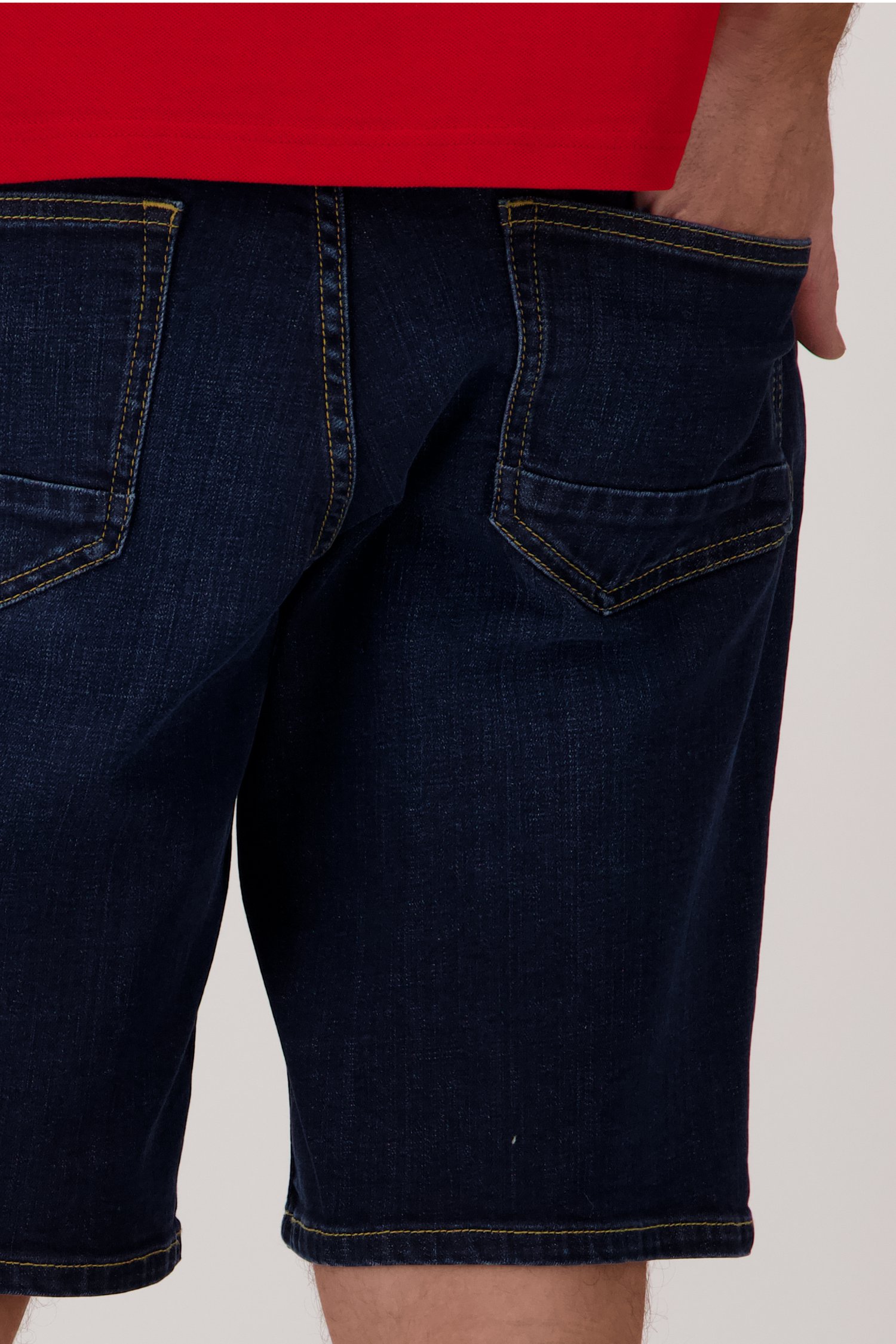 Donkerblauwe jeansshort van Ravøtt voor Heren