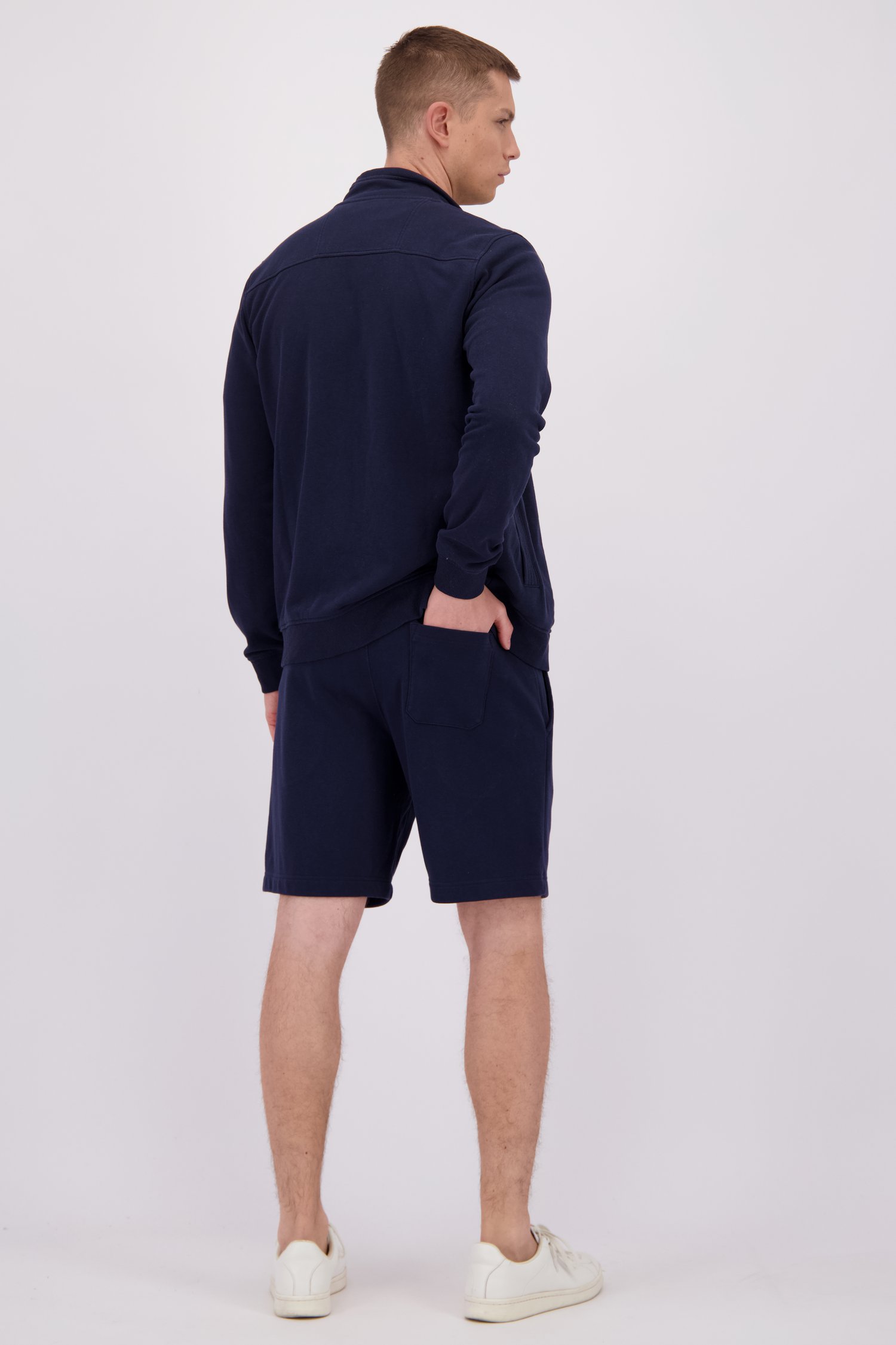 Achterkant van Donkerblauwe joggingshort door Liberty Island voor Heren