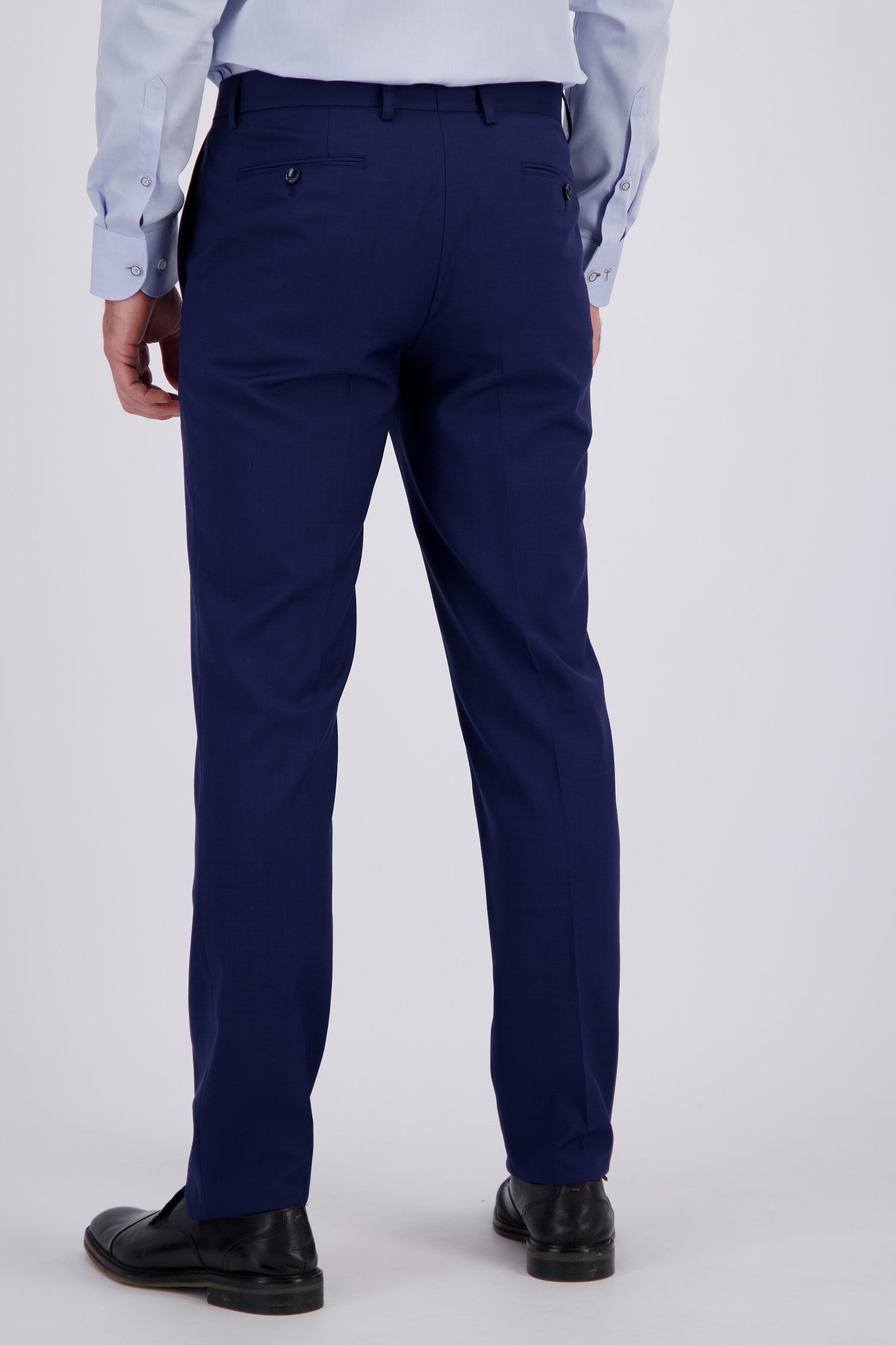 Achterkant van Donkerblauwe kostuumbroek met wol – Slim fit door Dansaert Black voor Heren