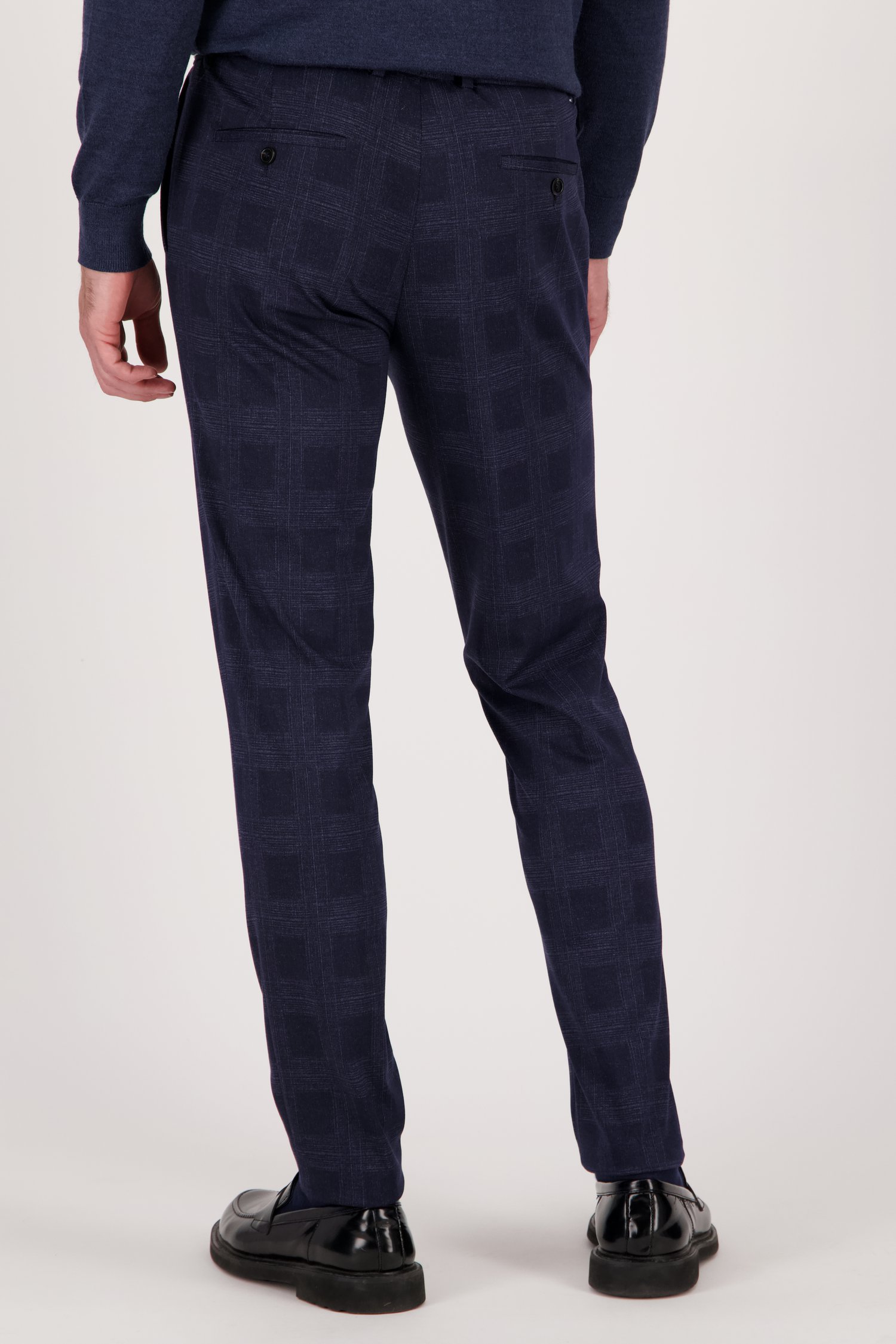 Donkerblauwe kostuumbroek - Simpson-  Slim fit van Dansaert Black voor Heren