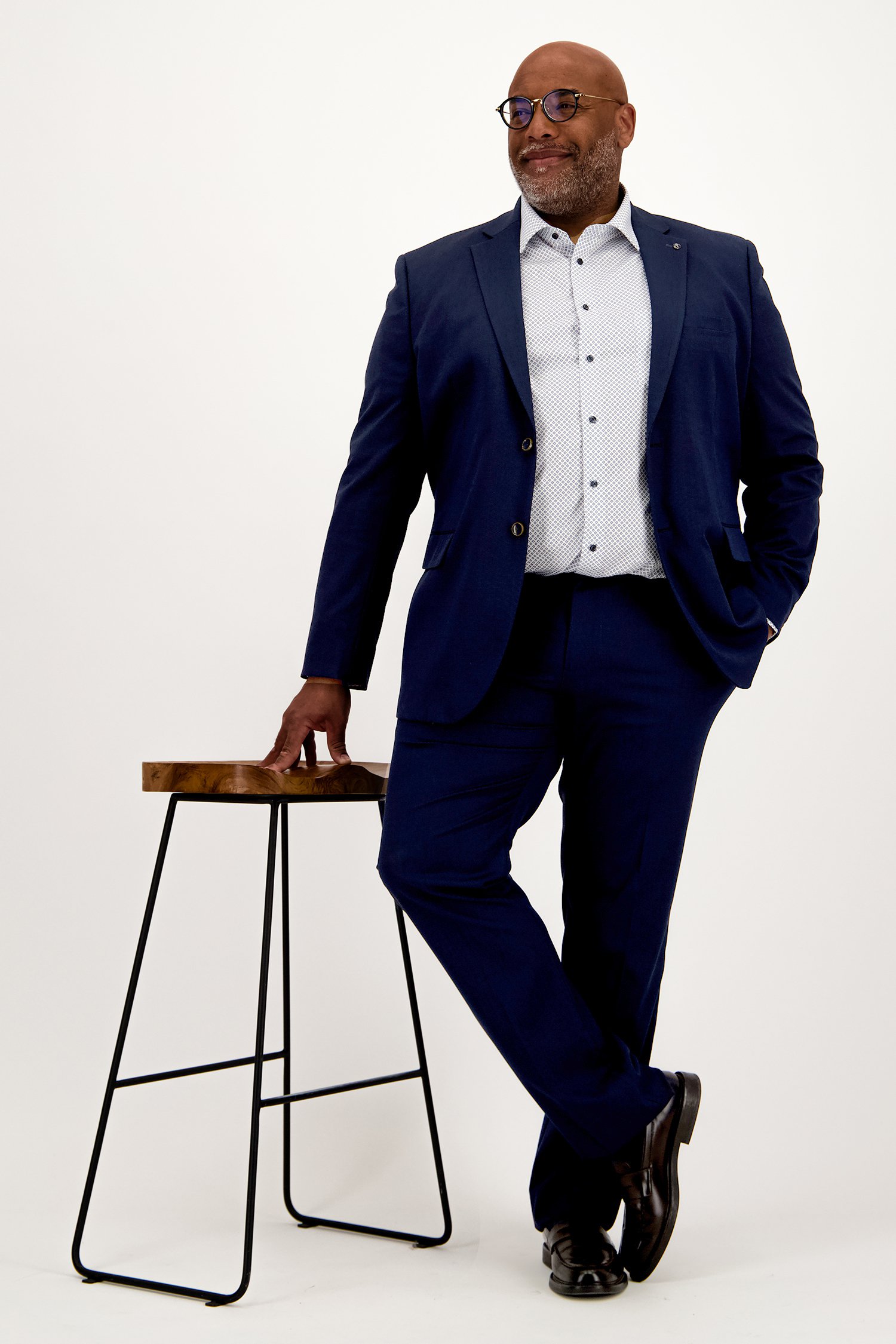 Productfoto 2 van Donkerblauwe kostuumvest - Craig - Comfort fit door Dansaert Black voor Heren