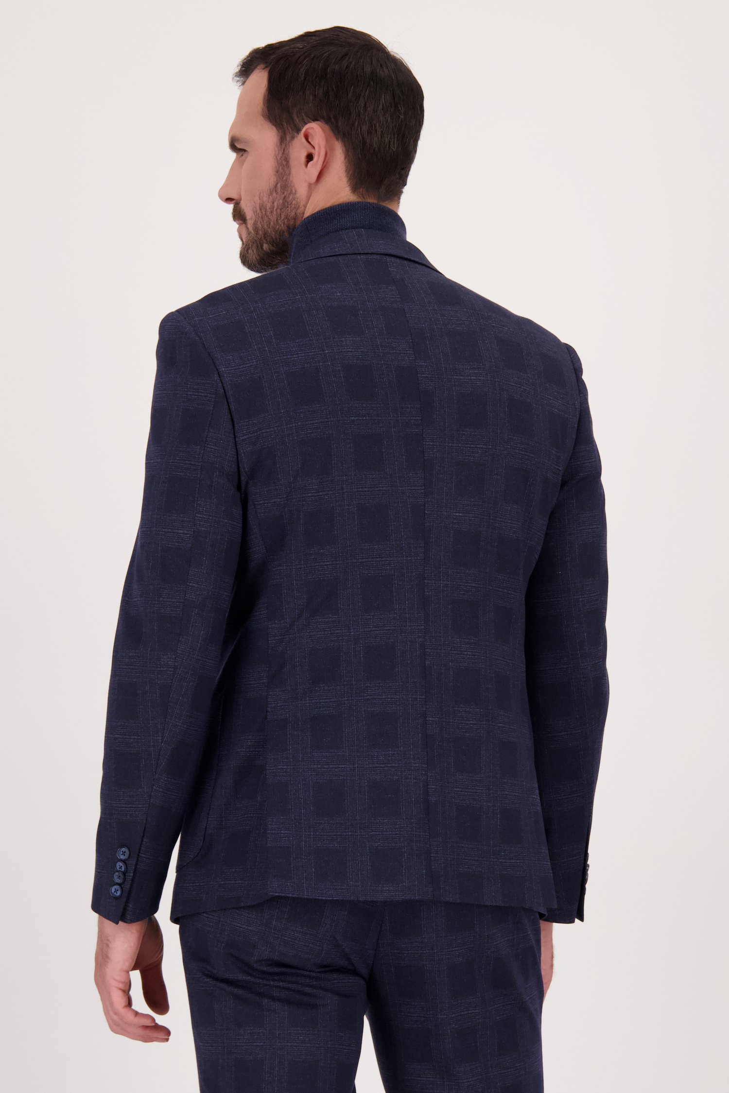 Donkerblauwe kostuumvest - Simpson - Slim fit van Dansaert Black voor Heren