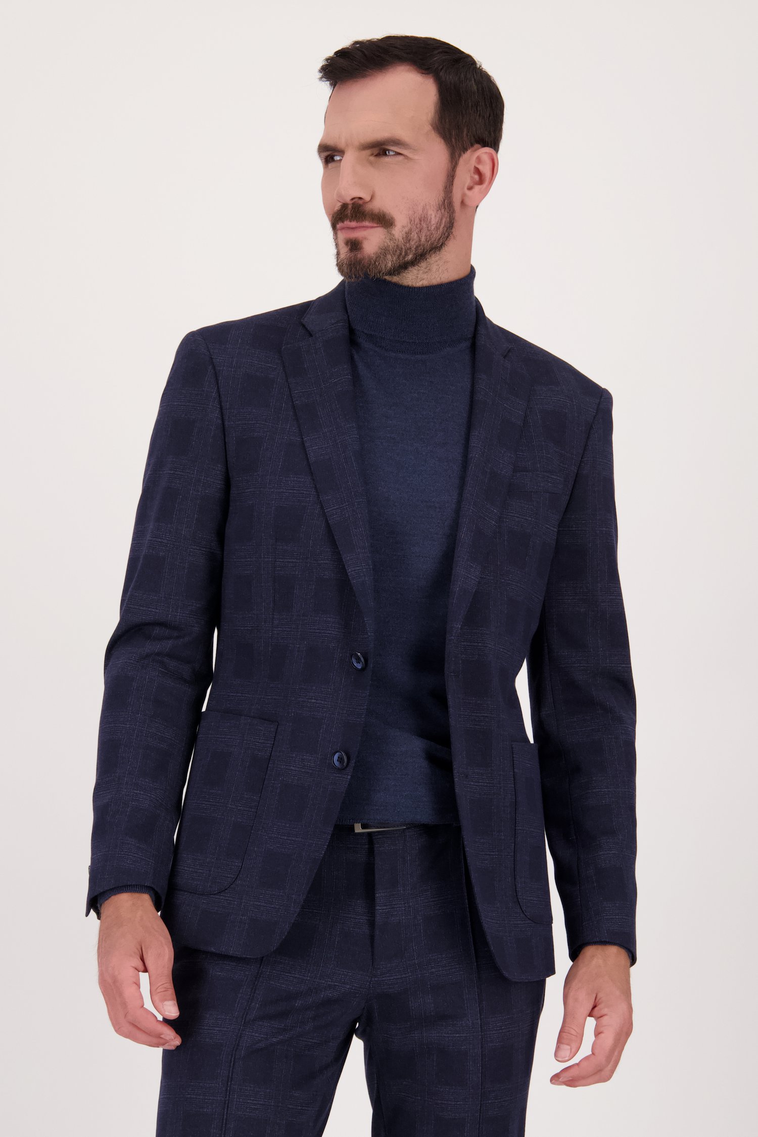 Donkerblauwe kostuumvest - Simpson - Slim fit van Dansaert Black voor Heren