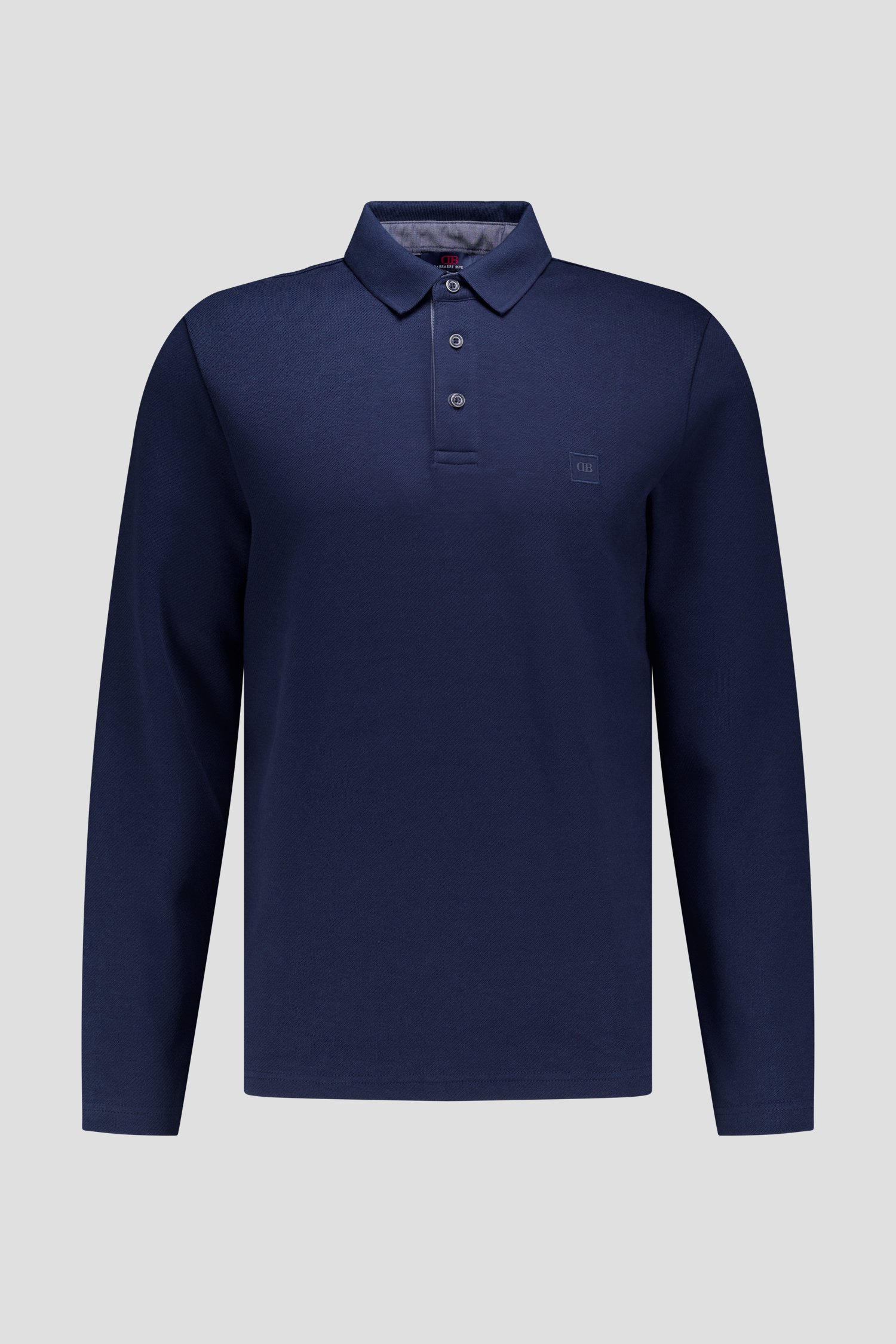 Productfoto 1 van Donkerblauwe polo met lange mouwen door Dansaert Blue voor Heren