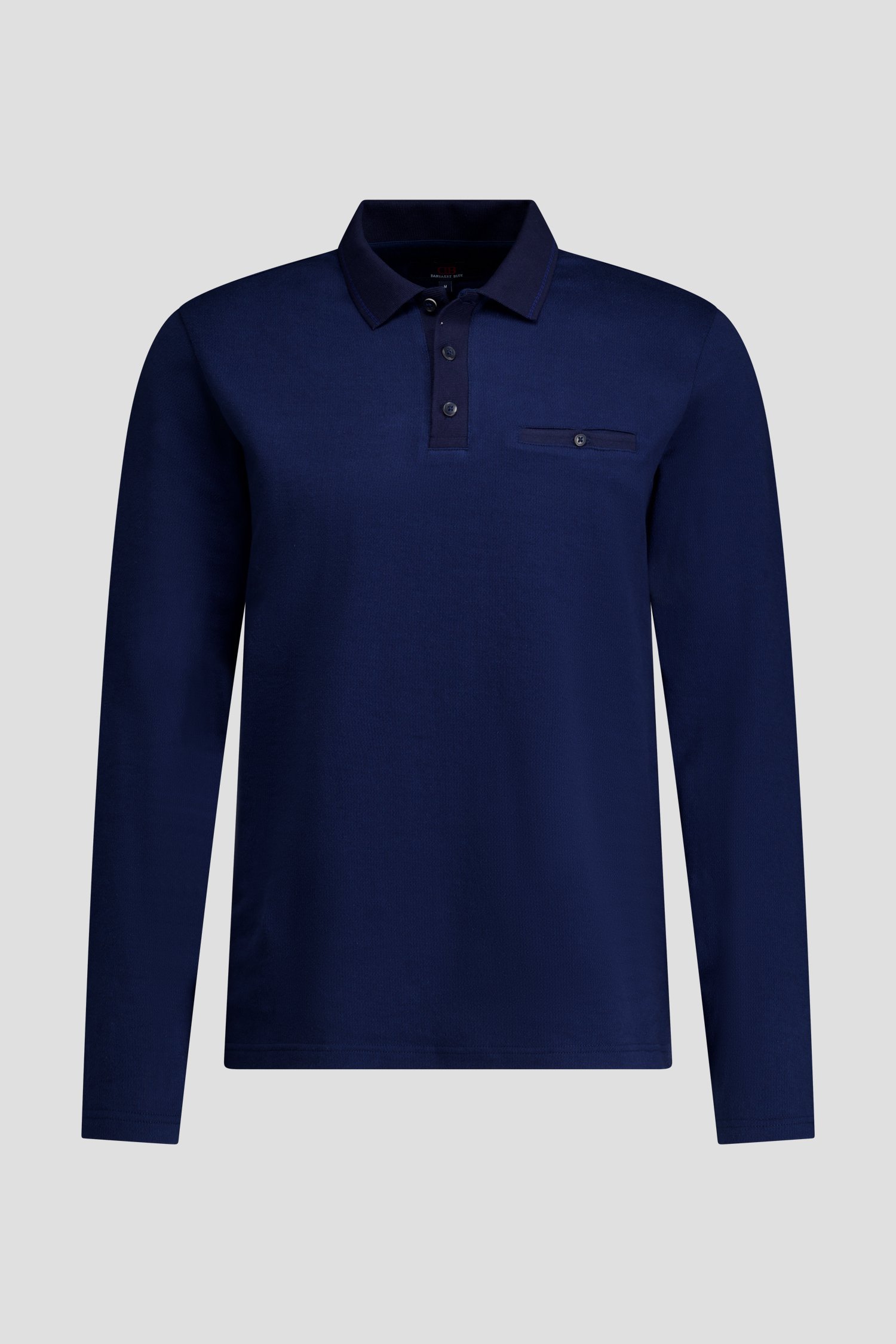 Productfoto 1 van Donkerblauwe polo met lange mouwen door Dansaert Blue voor Heren