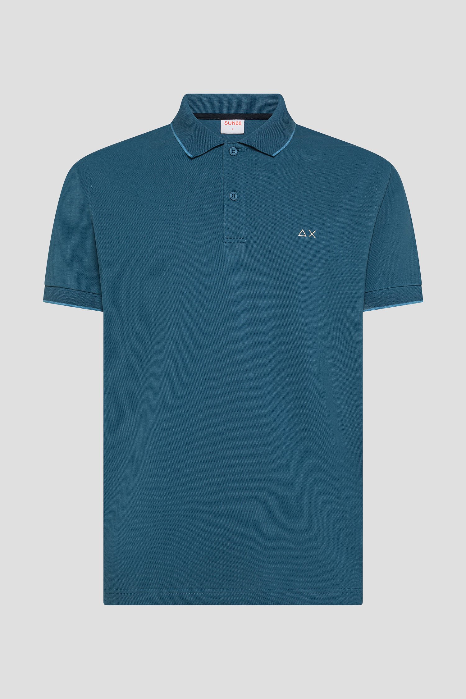 Productfoto 1 van Donkerblauwe polo met lichtblauw accent door Sun68 voor Heren