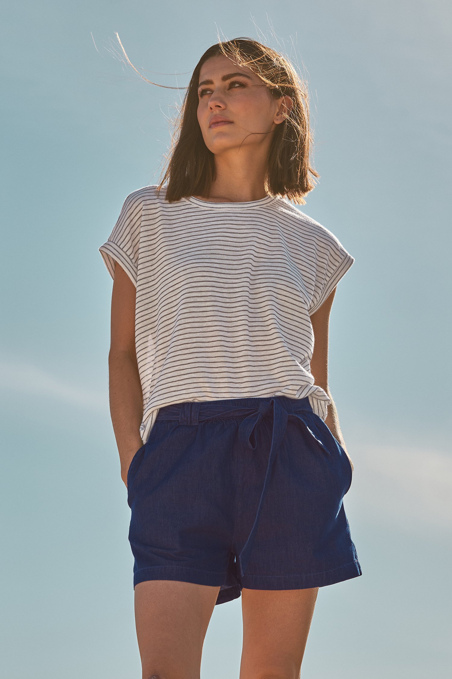 Donkerblauwe short in jeanslook van JDY voor Dames