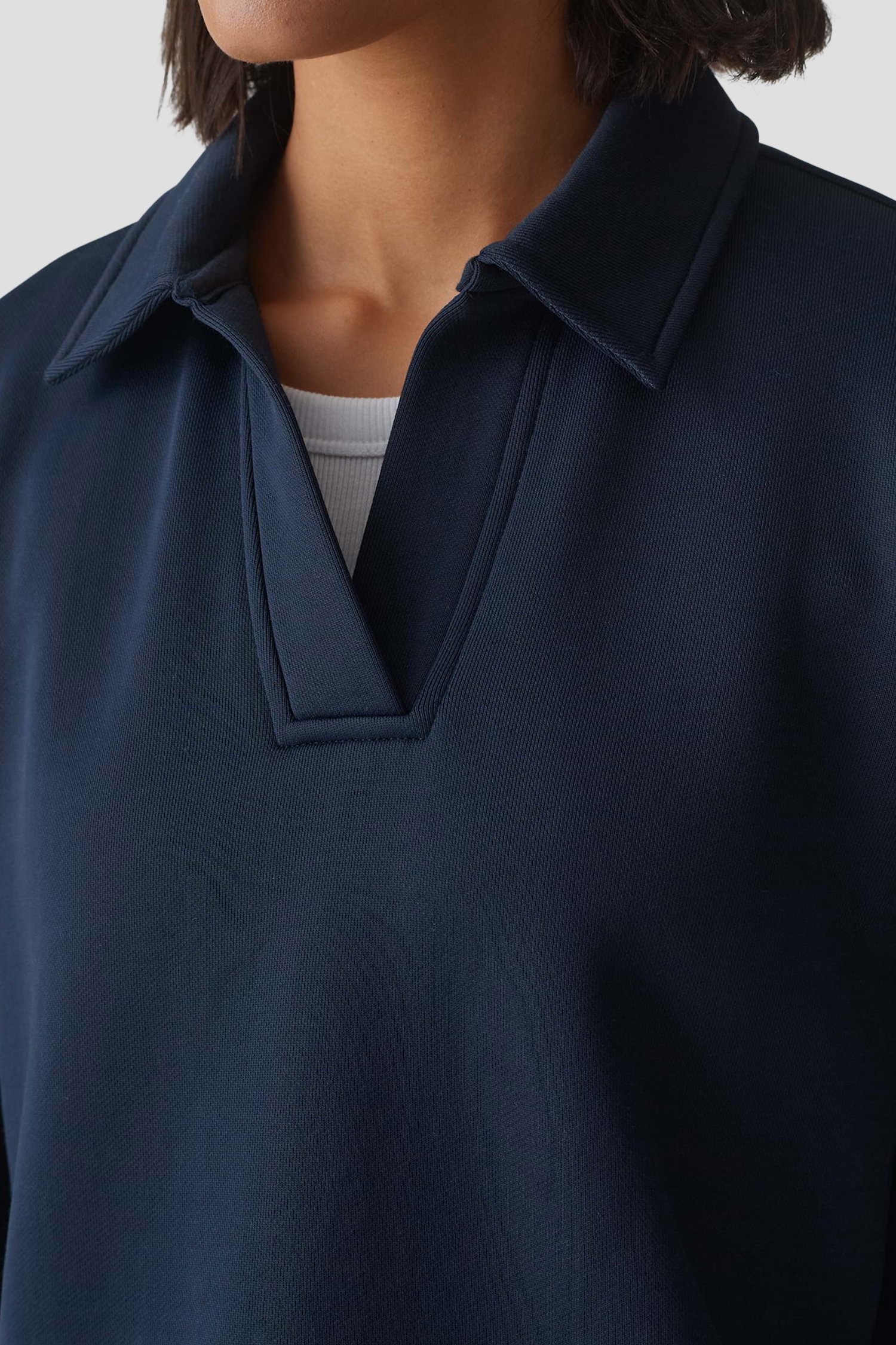 Donkerblauwe trui met polokraag van Opus voor Dames