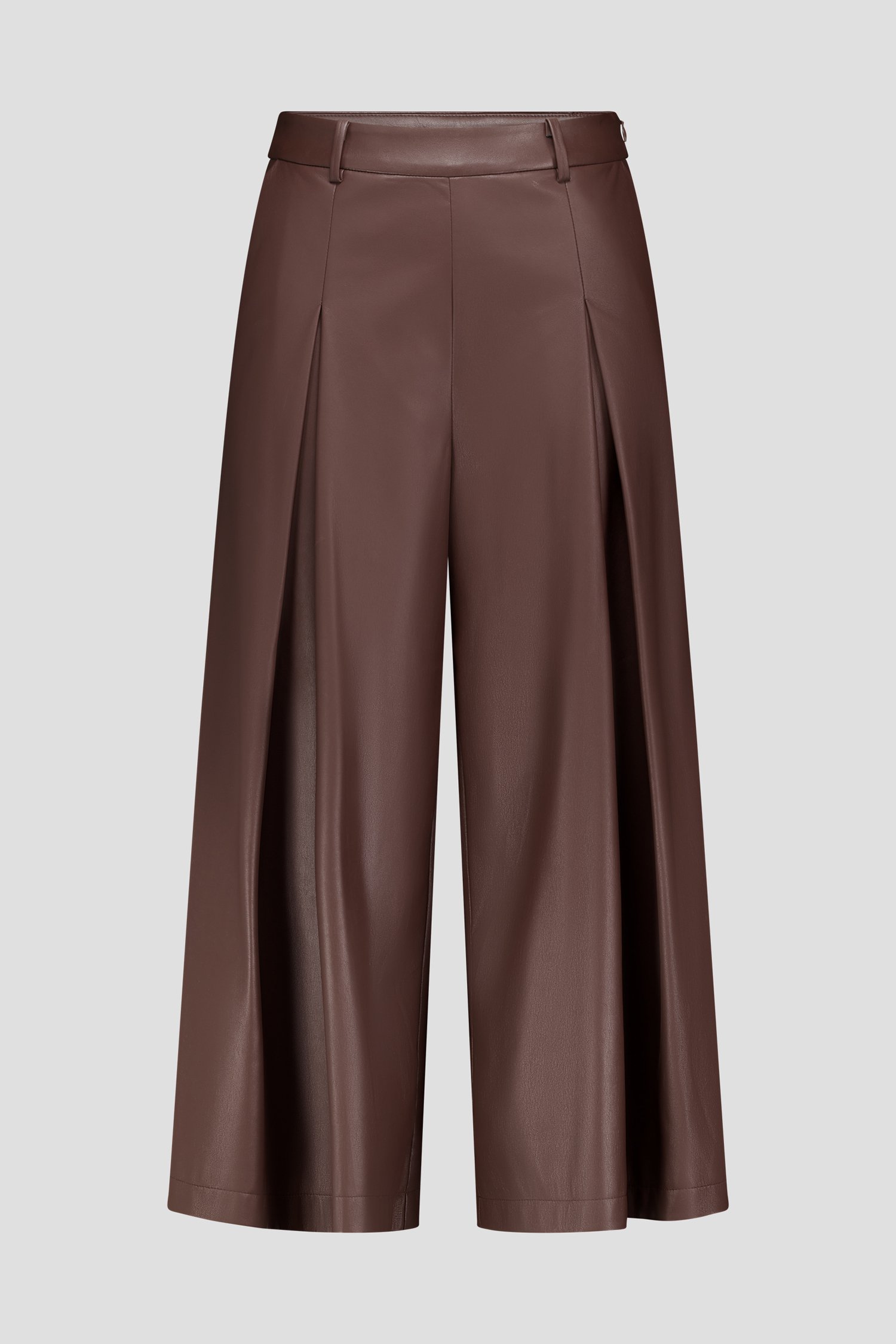 Productfoto 1 van Donkerbruine culotte met leather look door D'Auvry voor Dames