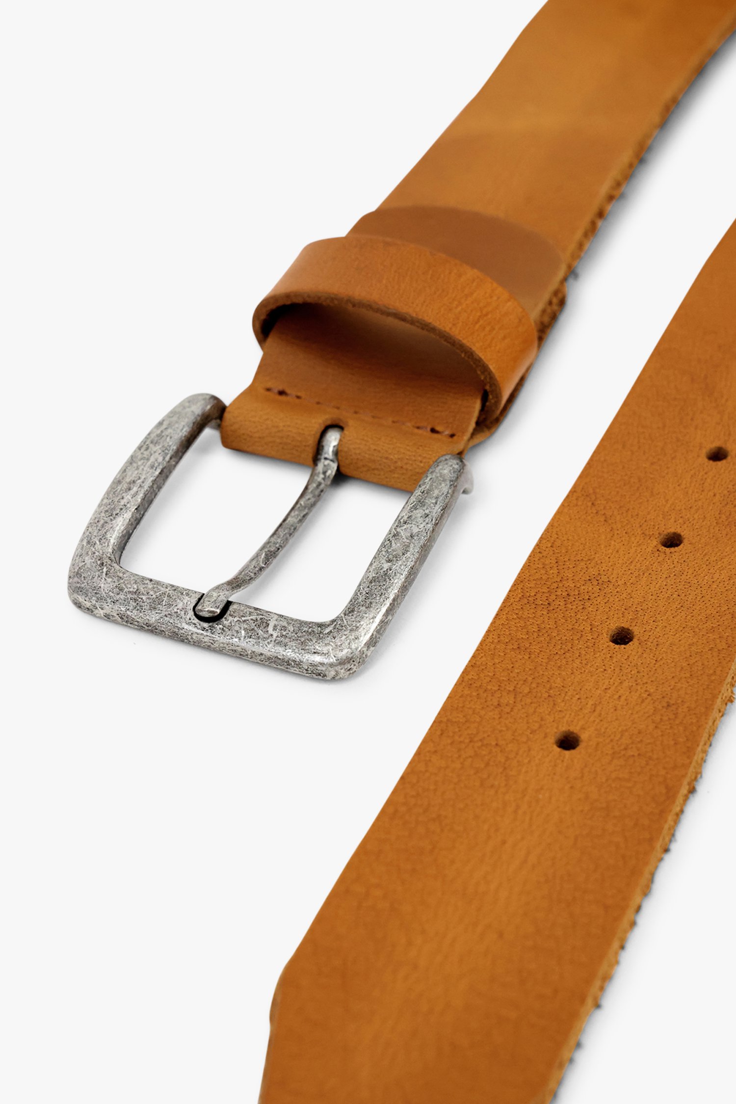 Donkerbruine lederen riem met gesp van ONLY & SONS voor Heren
