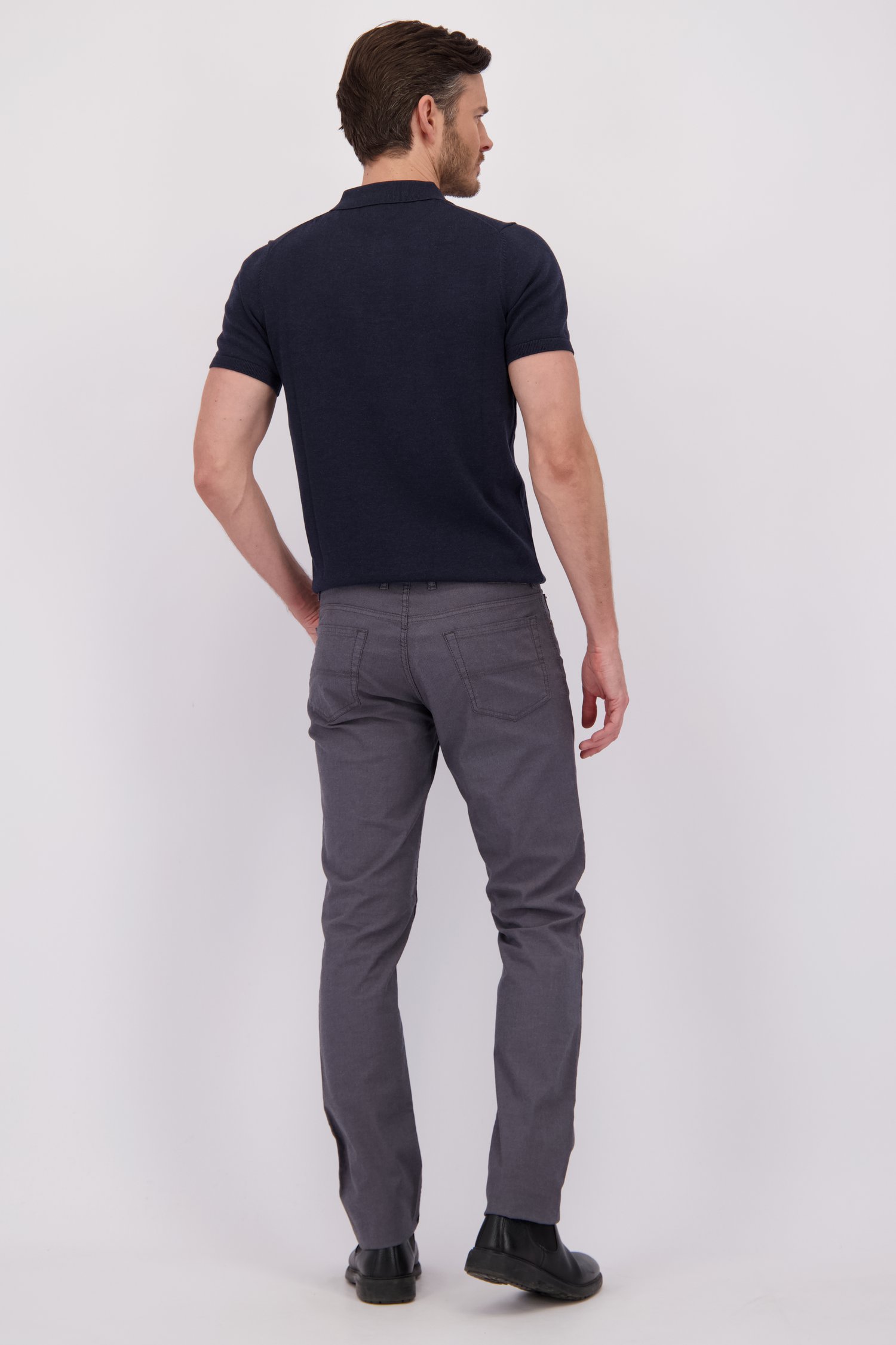 Achterkant van Donkergrijze jeans - Jackson - Regular fit  door Brassville voor Heren