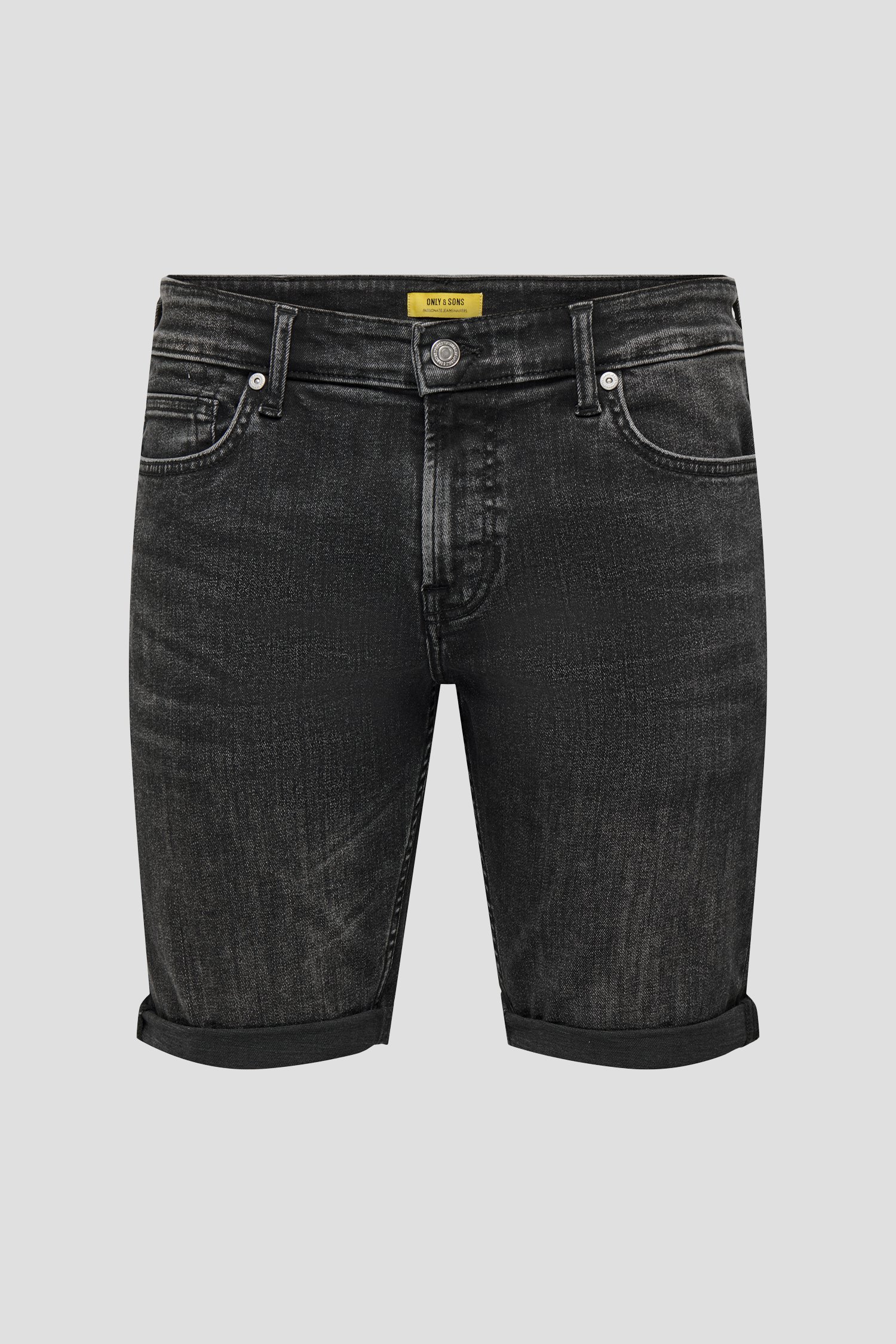 Donkergrijze jeansshort van ONLY & SONS voor Heren