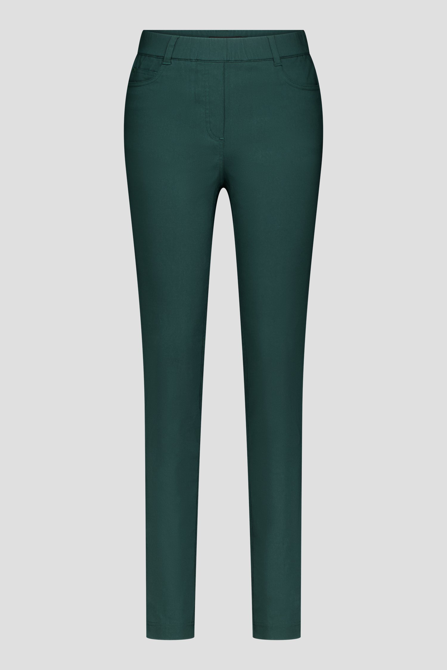 Donkergroene stretchbroek met elastische taille van Claude Arielle voor Dames
