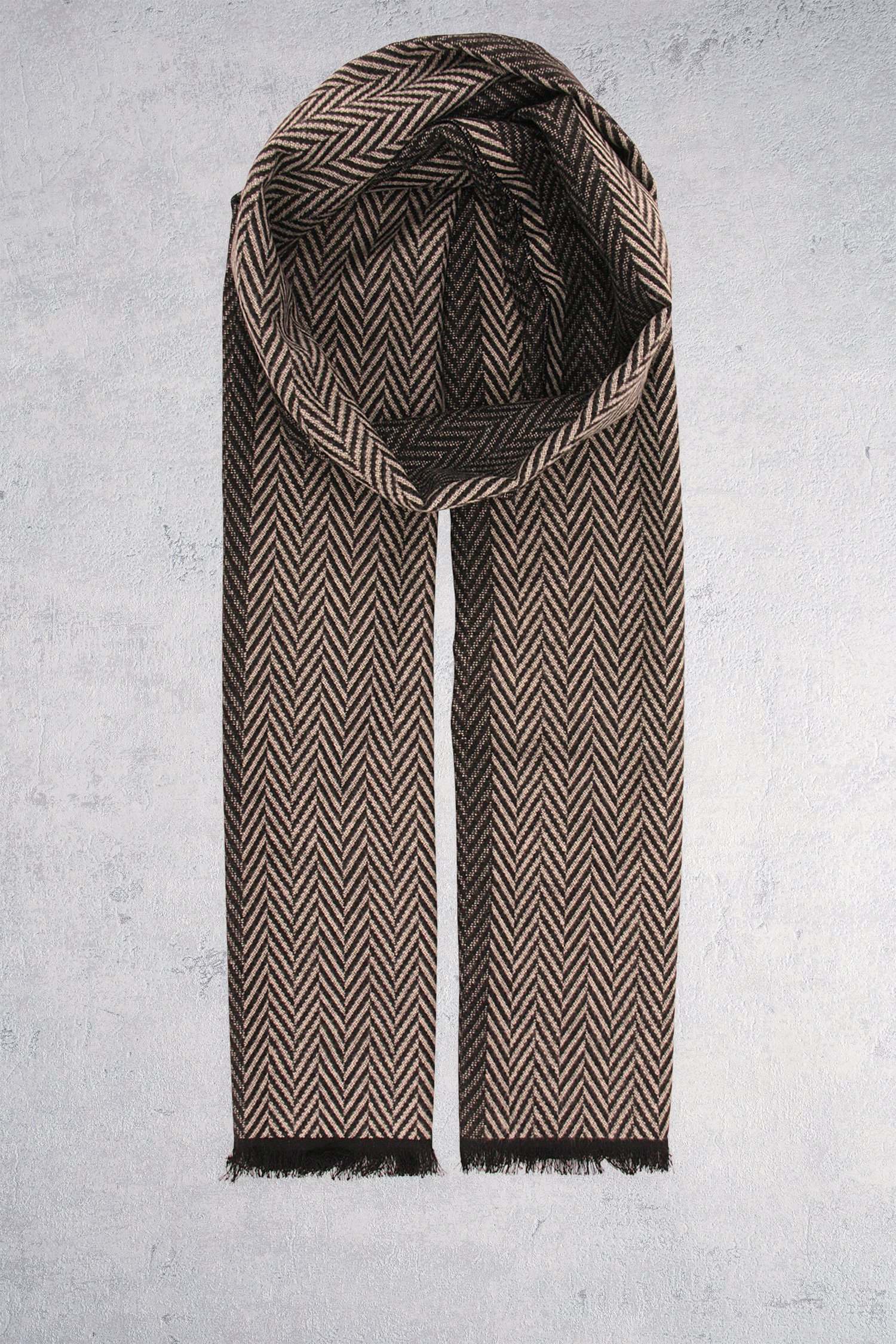 Écharpe à chevrons dans les tons de gris de Liberty Island pour Hommes