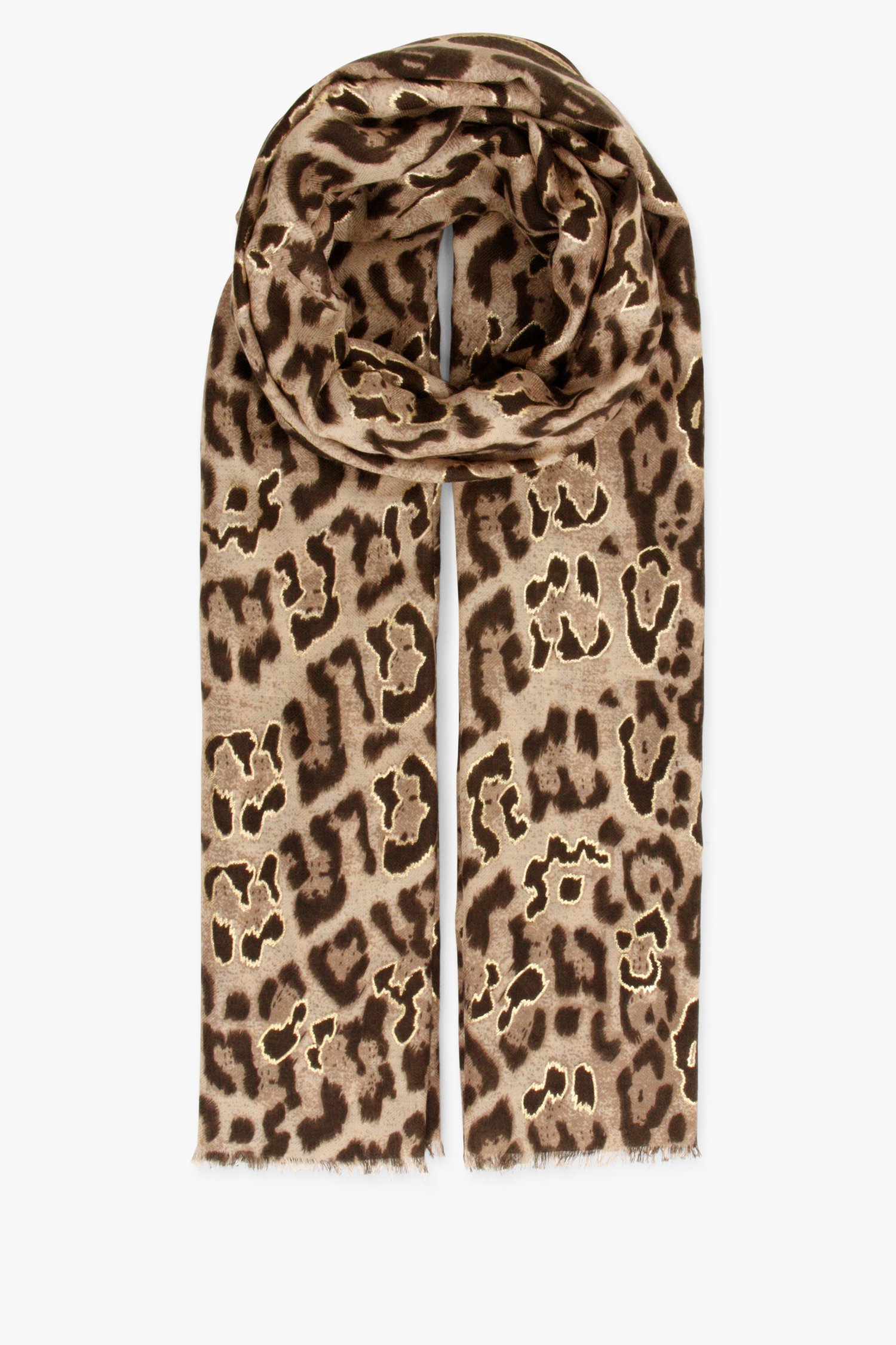 Écharpe beige à imprimé animalier	 de Liberty Island pour Femmes