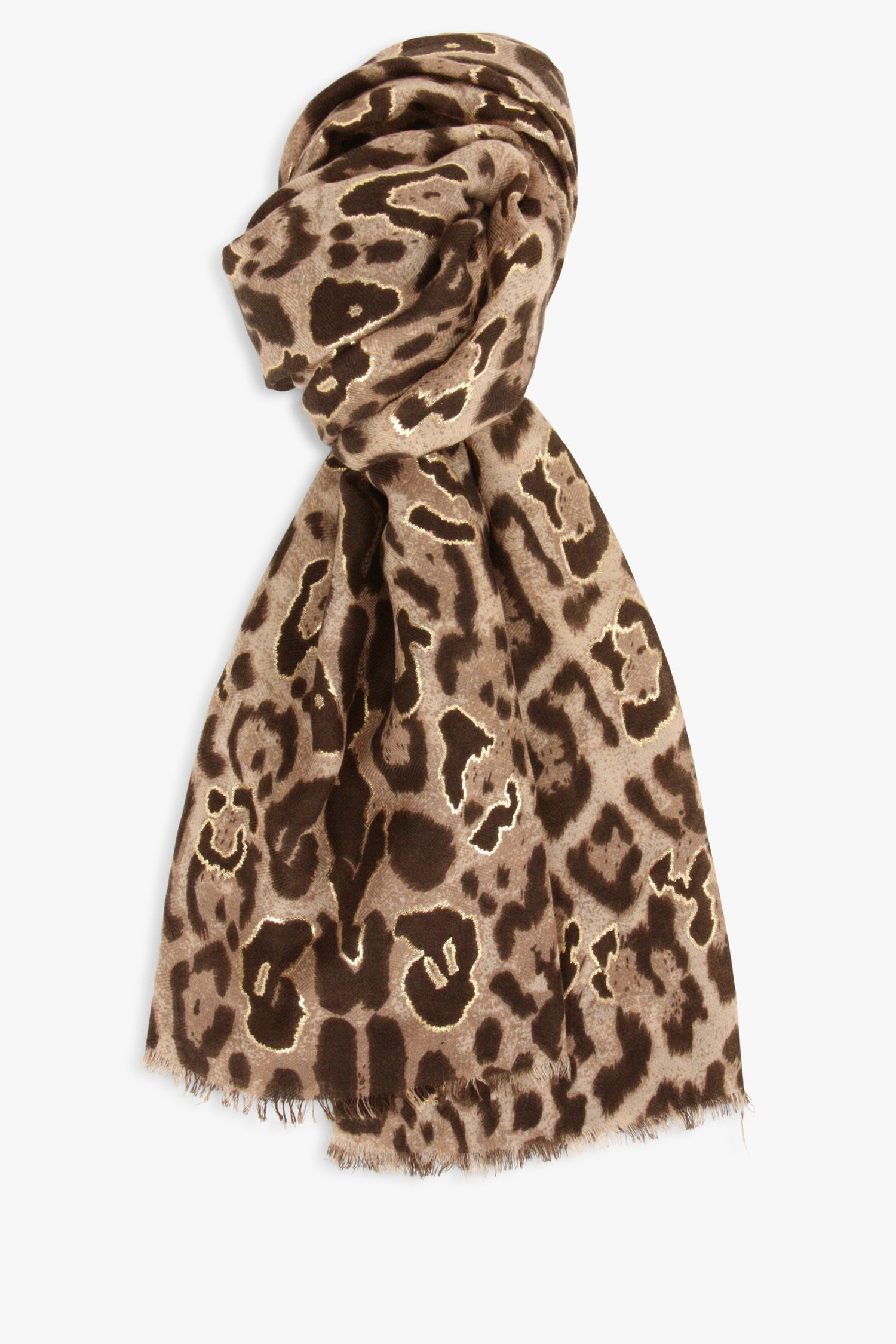 Écharpe beige à imprimé animalier	 de Liberty Island pour Femmes