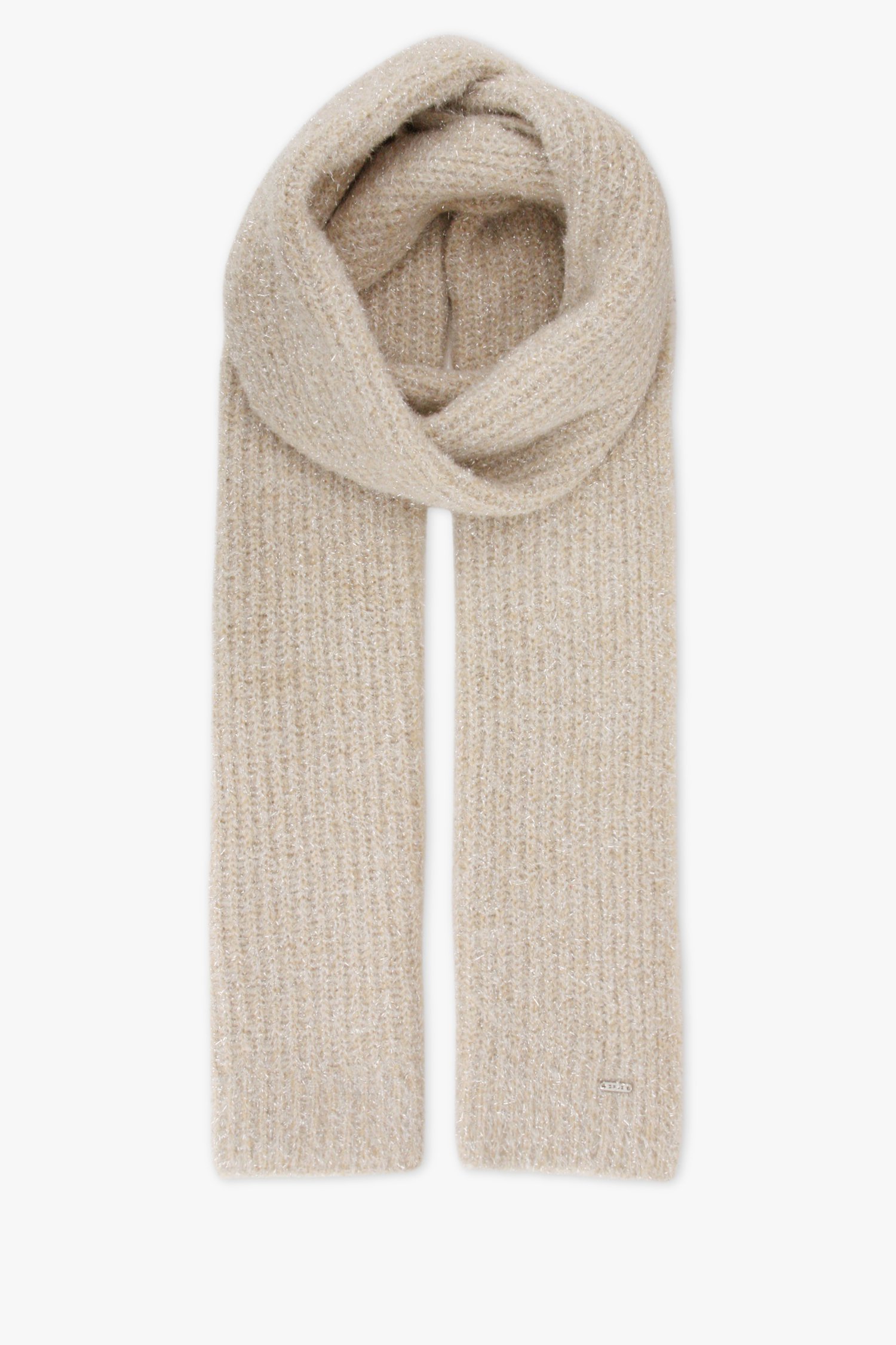 Écharpe beige clair scintillante de Opus pour Femmes