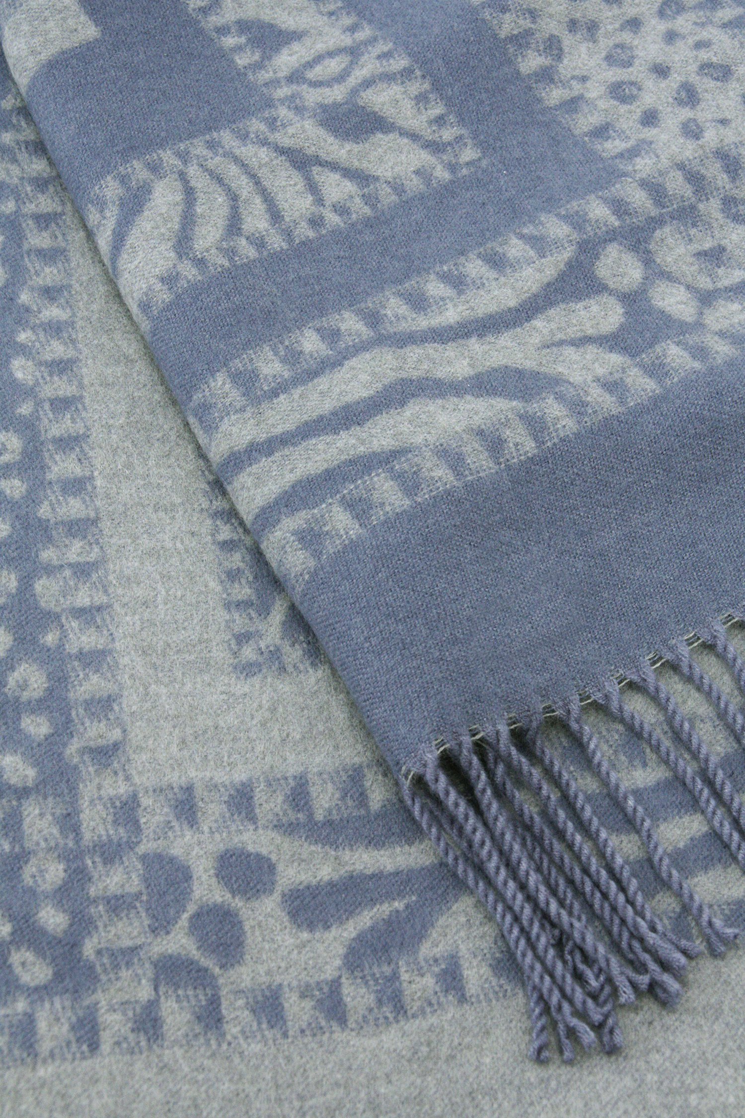 Écharpe bleue avec imprimé gris clair	 de Modeno pour Femmes