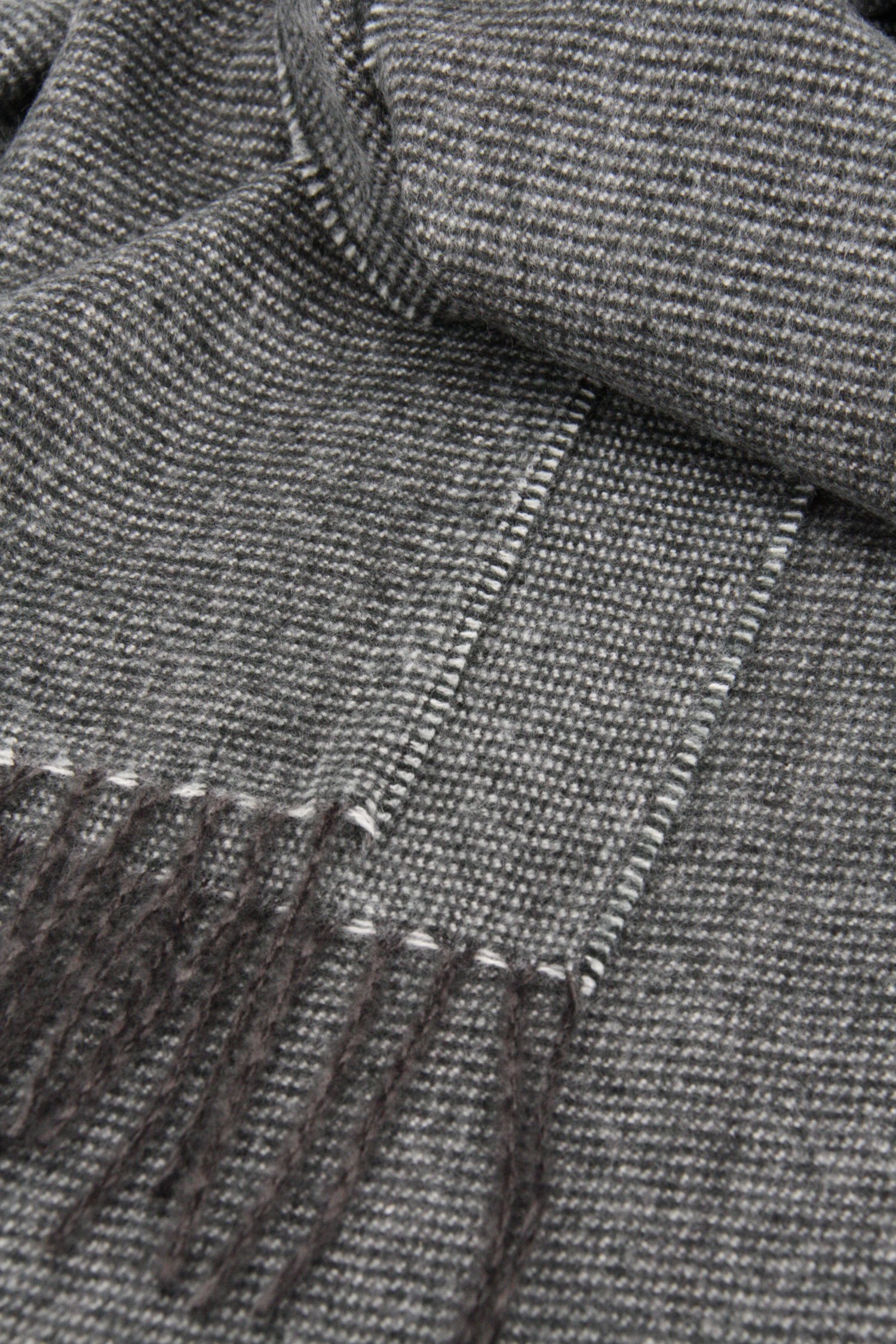 Écharpe d'hiver en gris clair et gris foncé de Michaelis pour Hommes