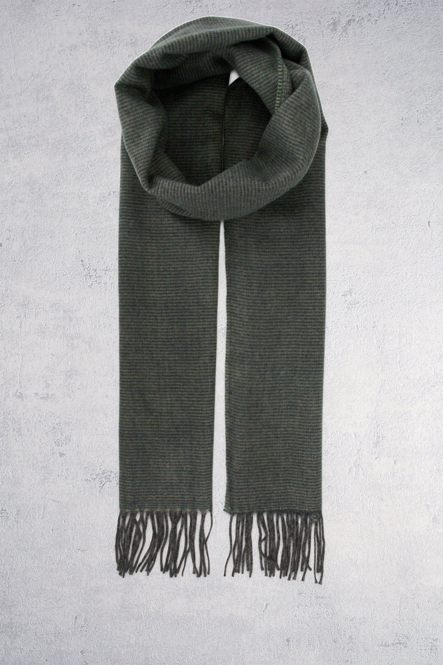 Écharpe d'hiver en vert et gris de Michaelis pour Hommes