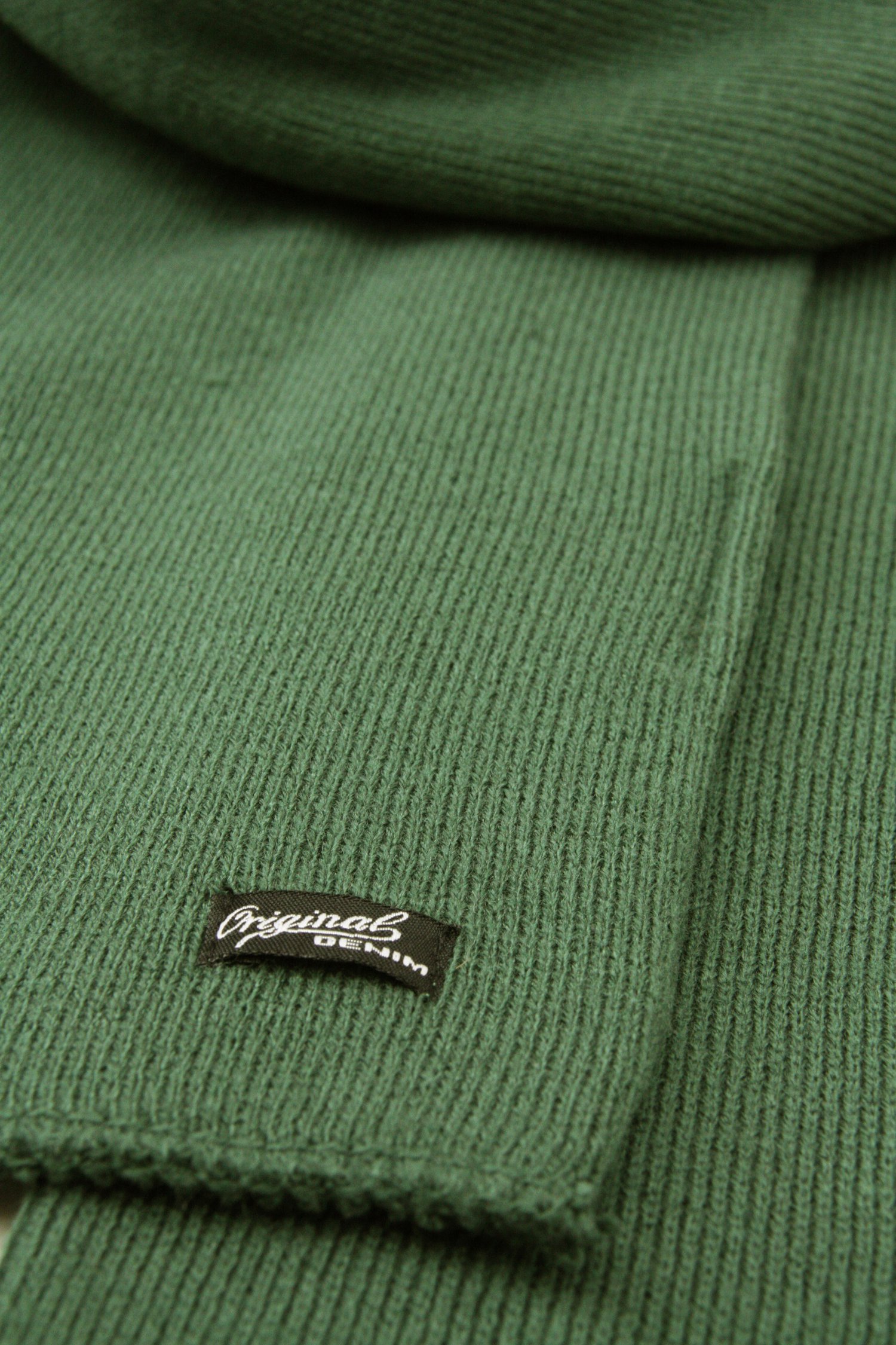 Écharpe en tricot côtelé vert foncé de Jefferson pour Hommes