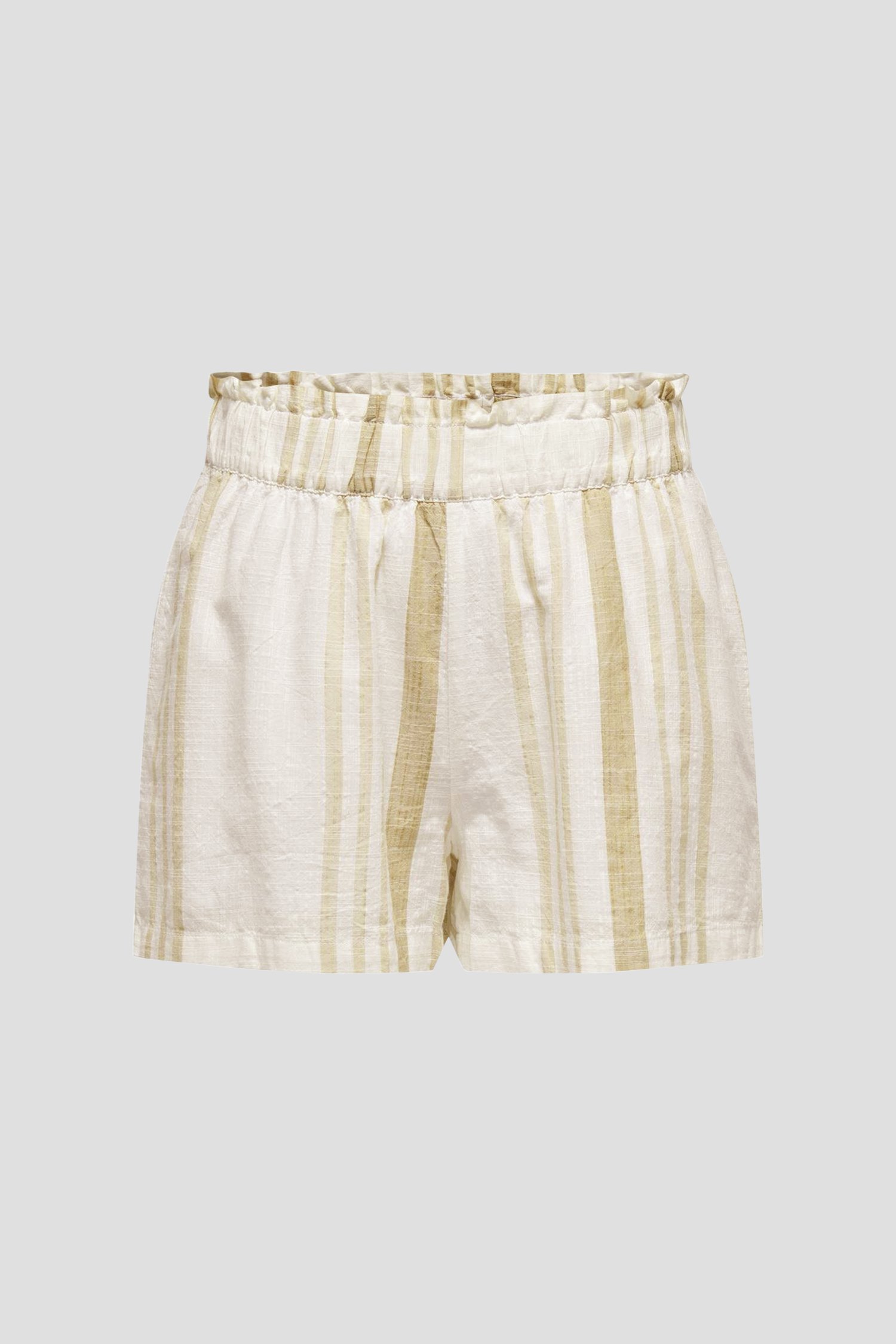 Ecru-beige gestreepte paperbag short van JDY voor Dames