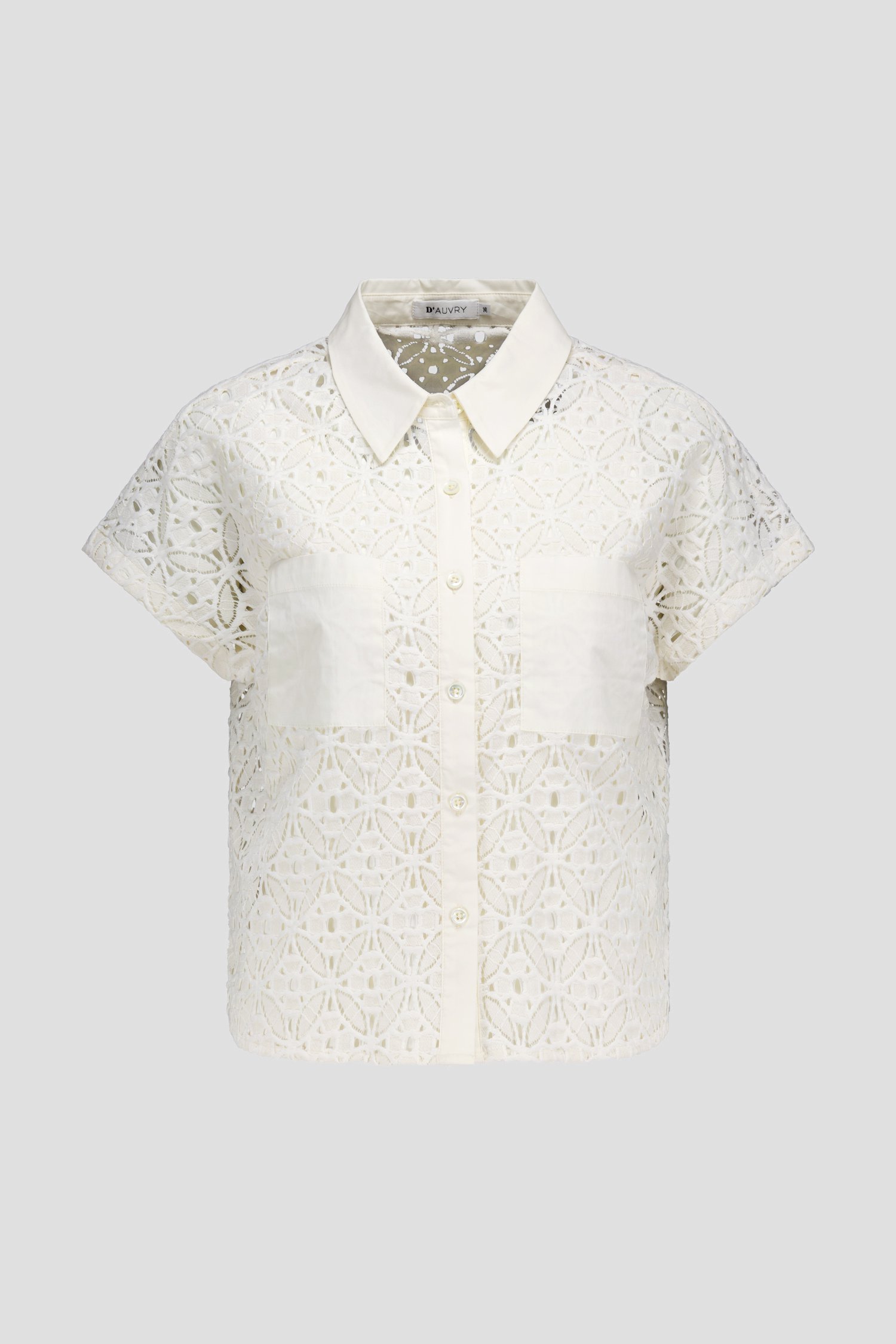 Ecru blouse in broderie anglaise van D'Auvry voor Dames
