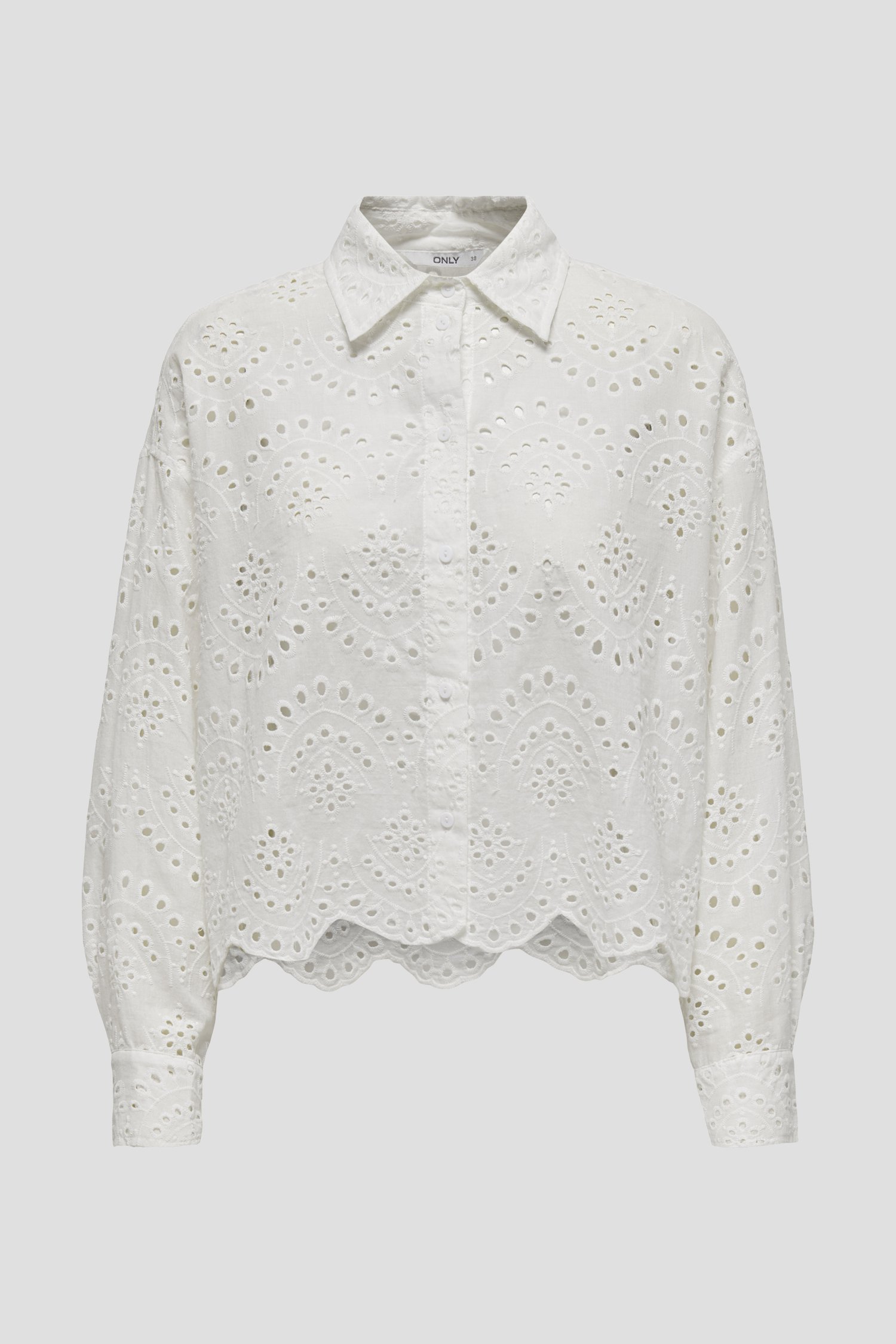 Ecru blouse met ajour gebreid motief van Only Carmakoma voor Dames
