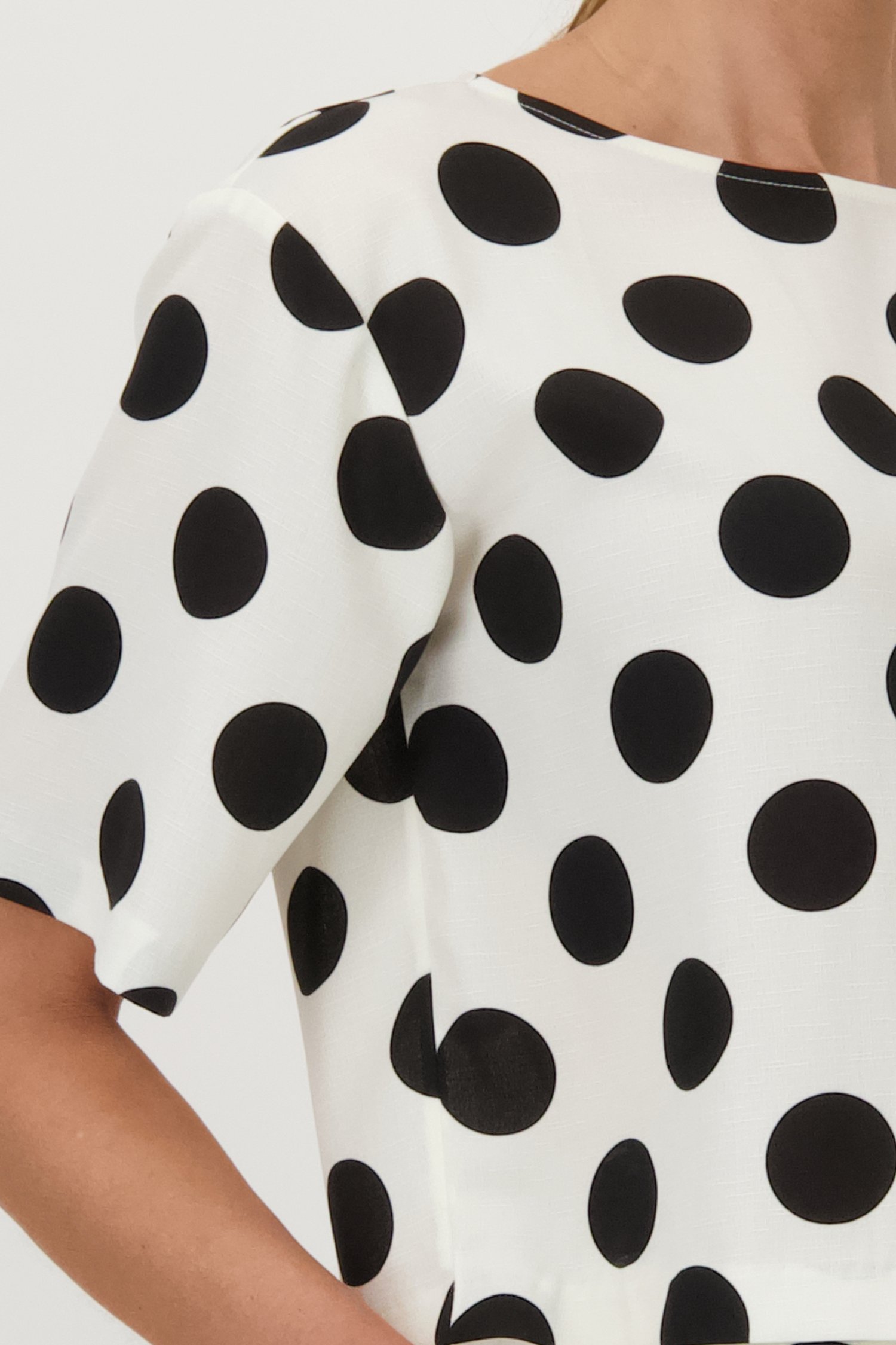 Ecru blouse met bollen van D'Auvry voor Dames