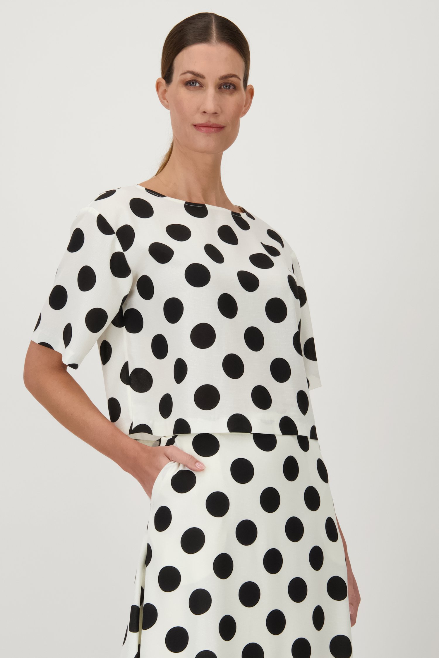 Ecru blouse met bollen van D'Auvry voor Dames