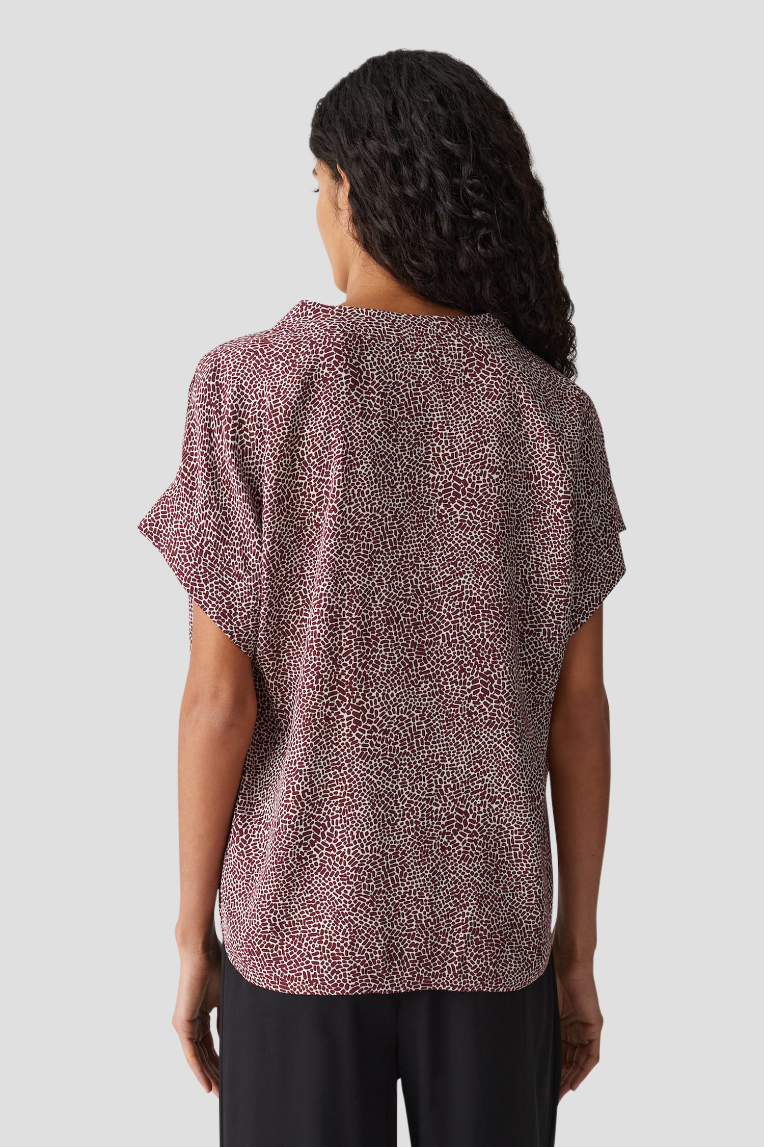 Ecru blouse met bordeaux print van Opus voor Dames