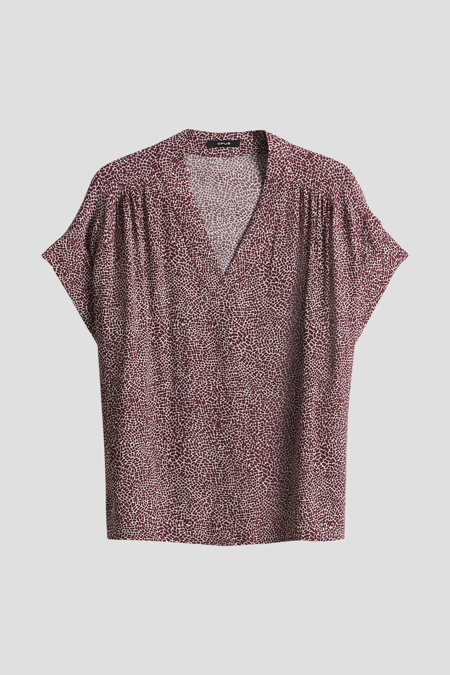 Ecru blouse met bordeaux print van Opus voor Dames