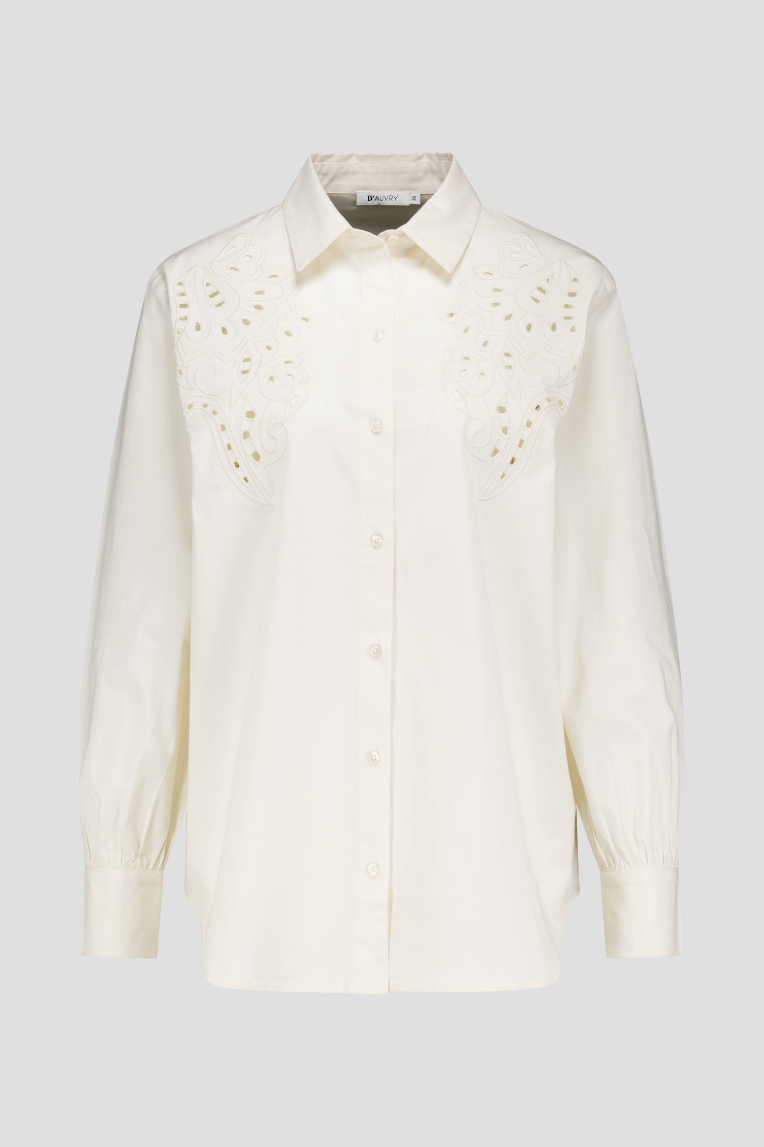 Ecru blouse met broderie anglaise  van D'Auvry voor Dames