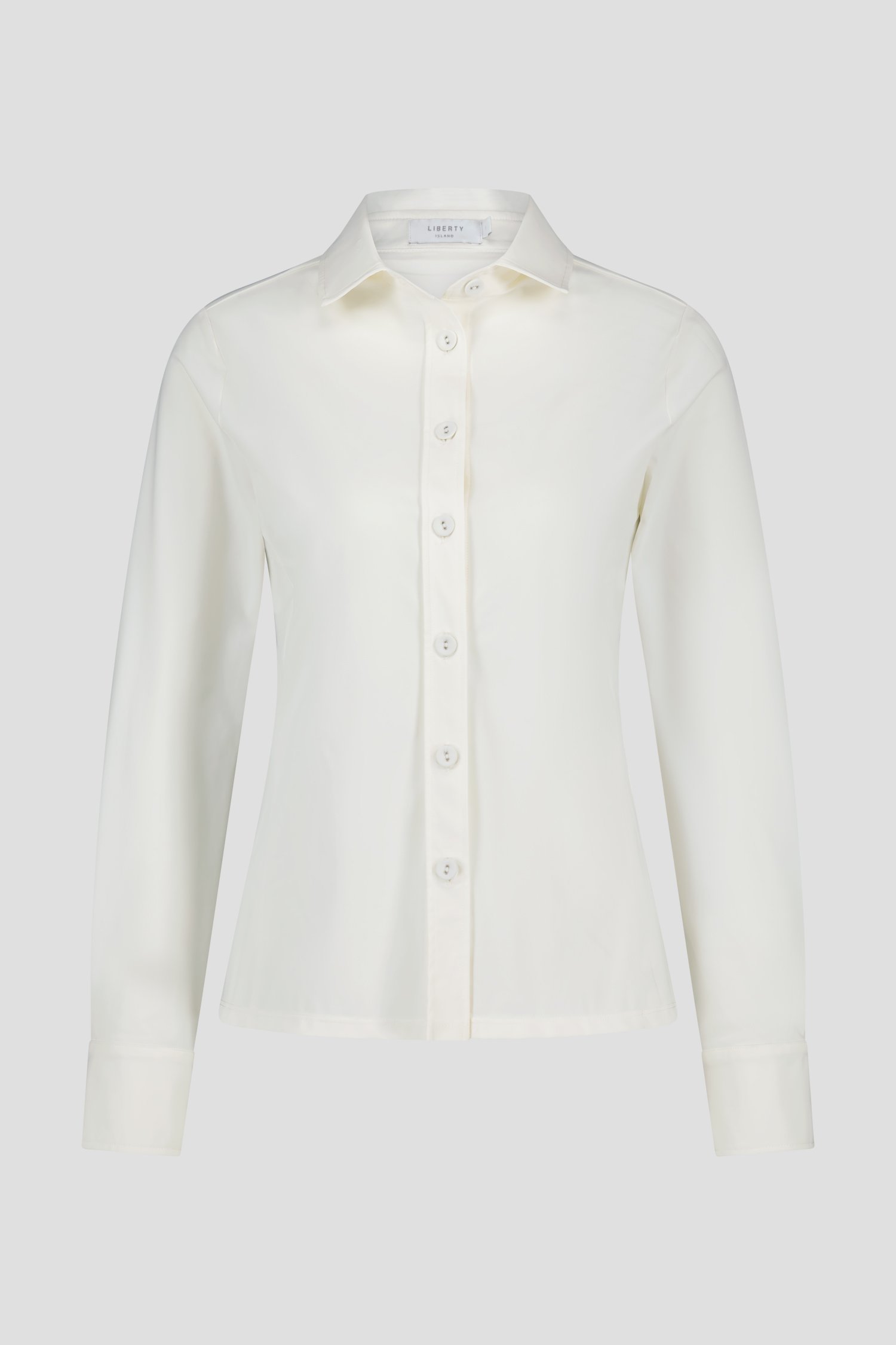 Ecru blouse met knopenlijst van Liberty Island voor Dames