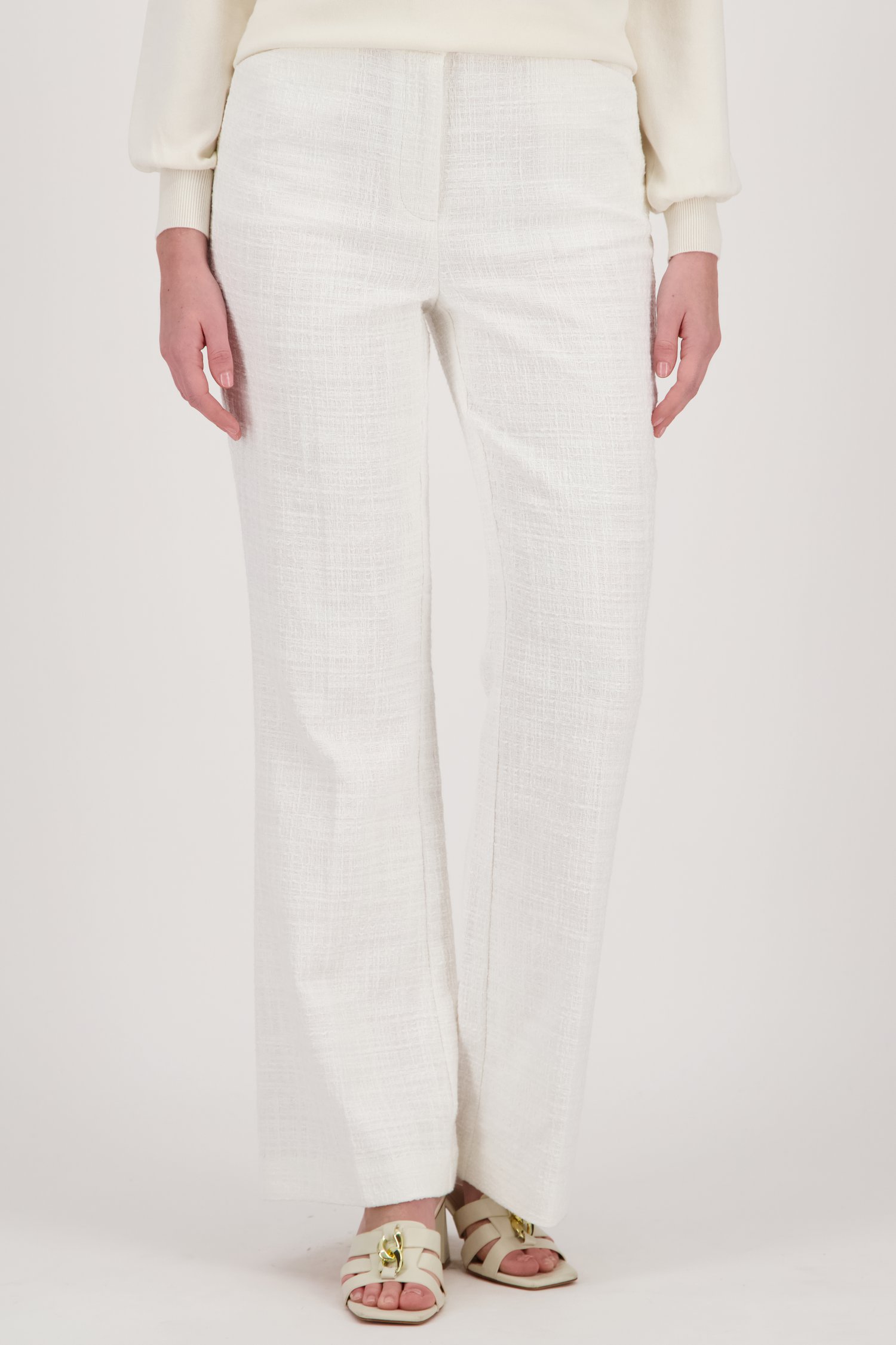 Ecru bouclé broek van D'Auvry voor Dames