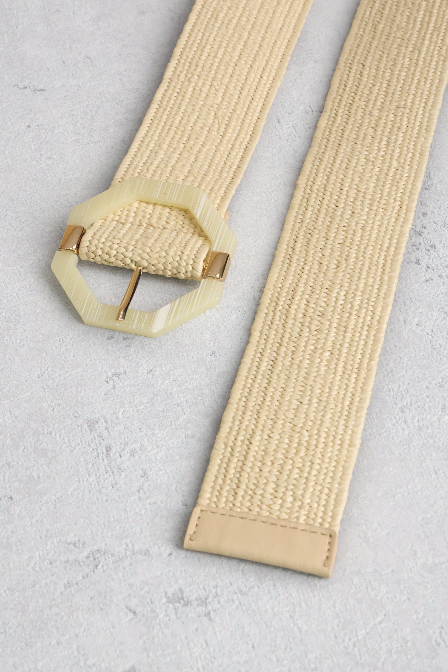Ecru geweven riem met detailgesp van Liberty Island voor Dames