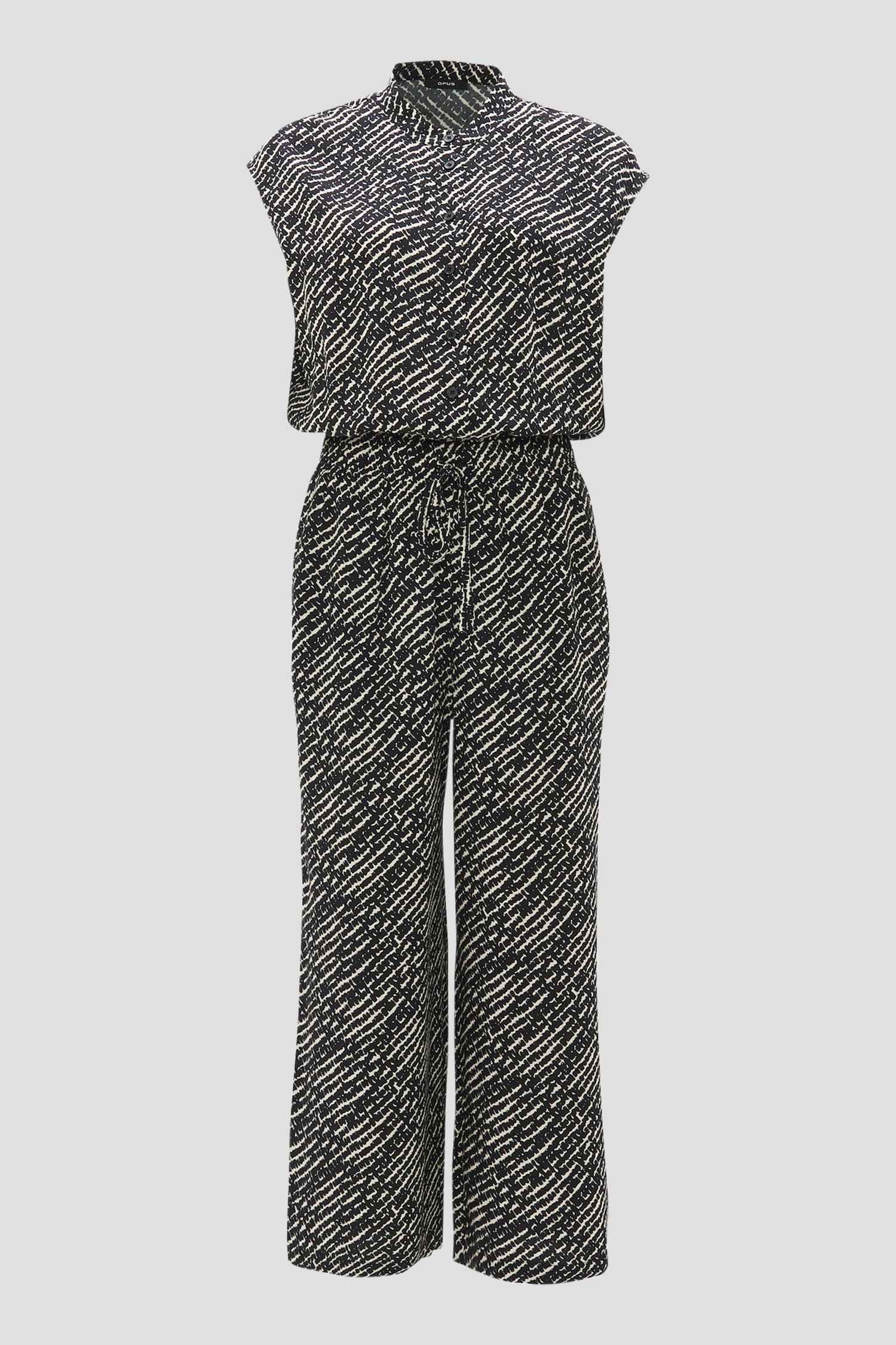 Productfoto 1 van Ecru jumpsuit met zwarte print door Opus voor Dames